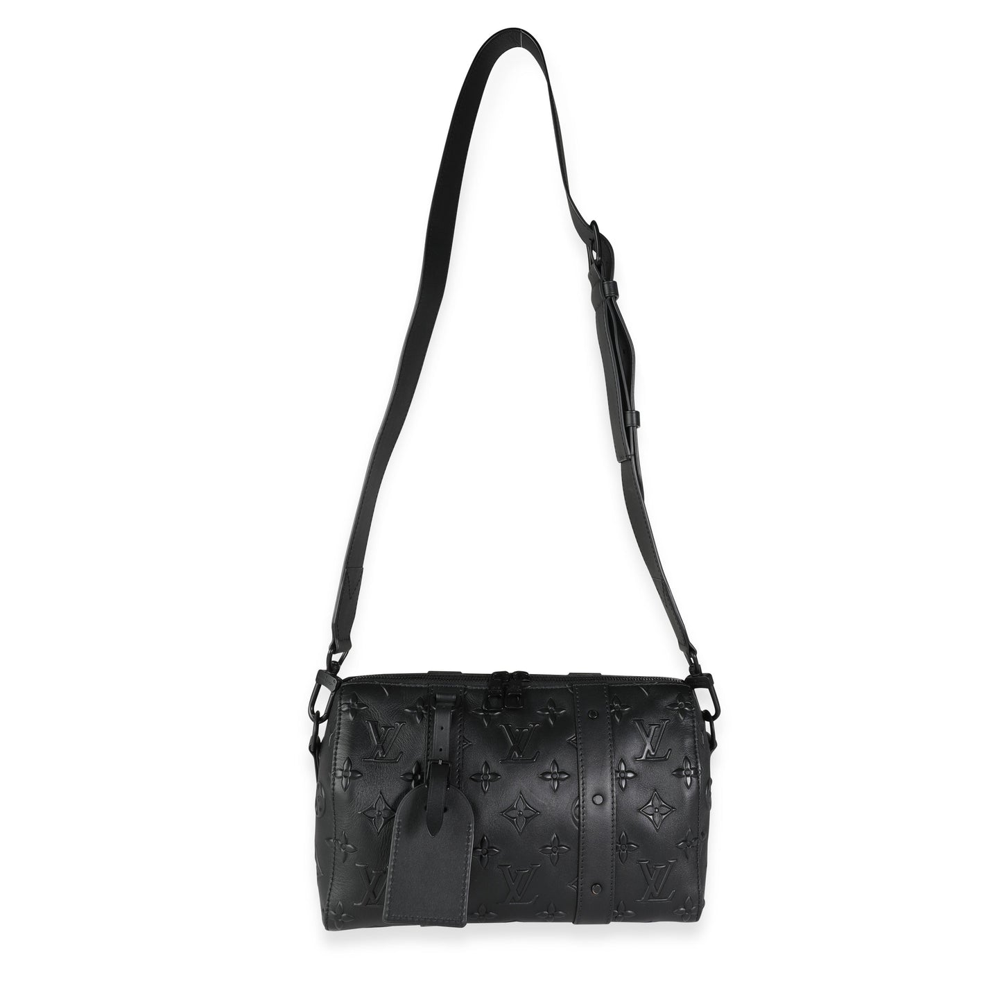 Louis Vuitton Louis Vuitton Black Monogram Seal City Keepall