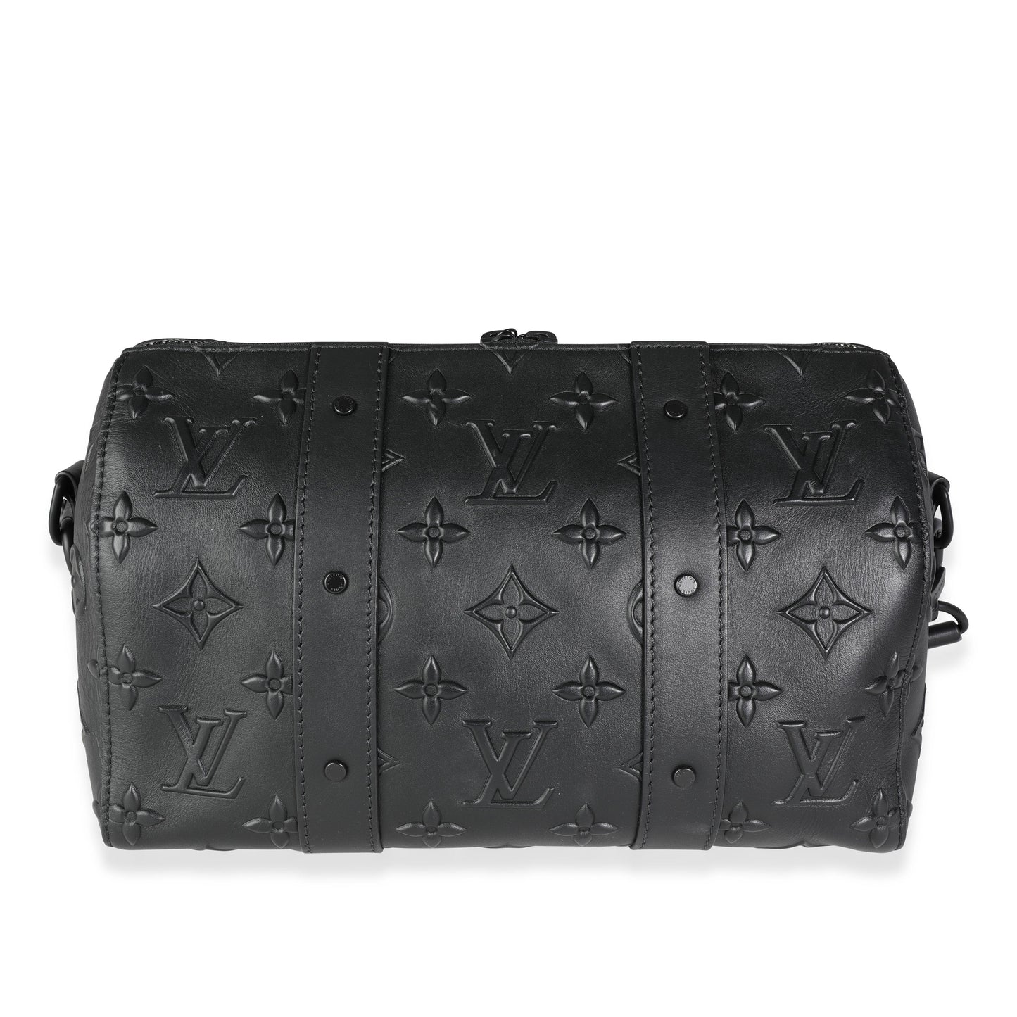 Louis Vuitton Louis Vuitton Black Monogram Seal City Keepall