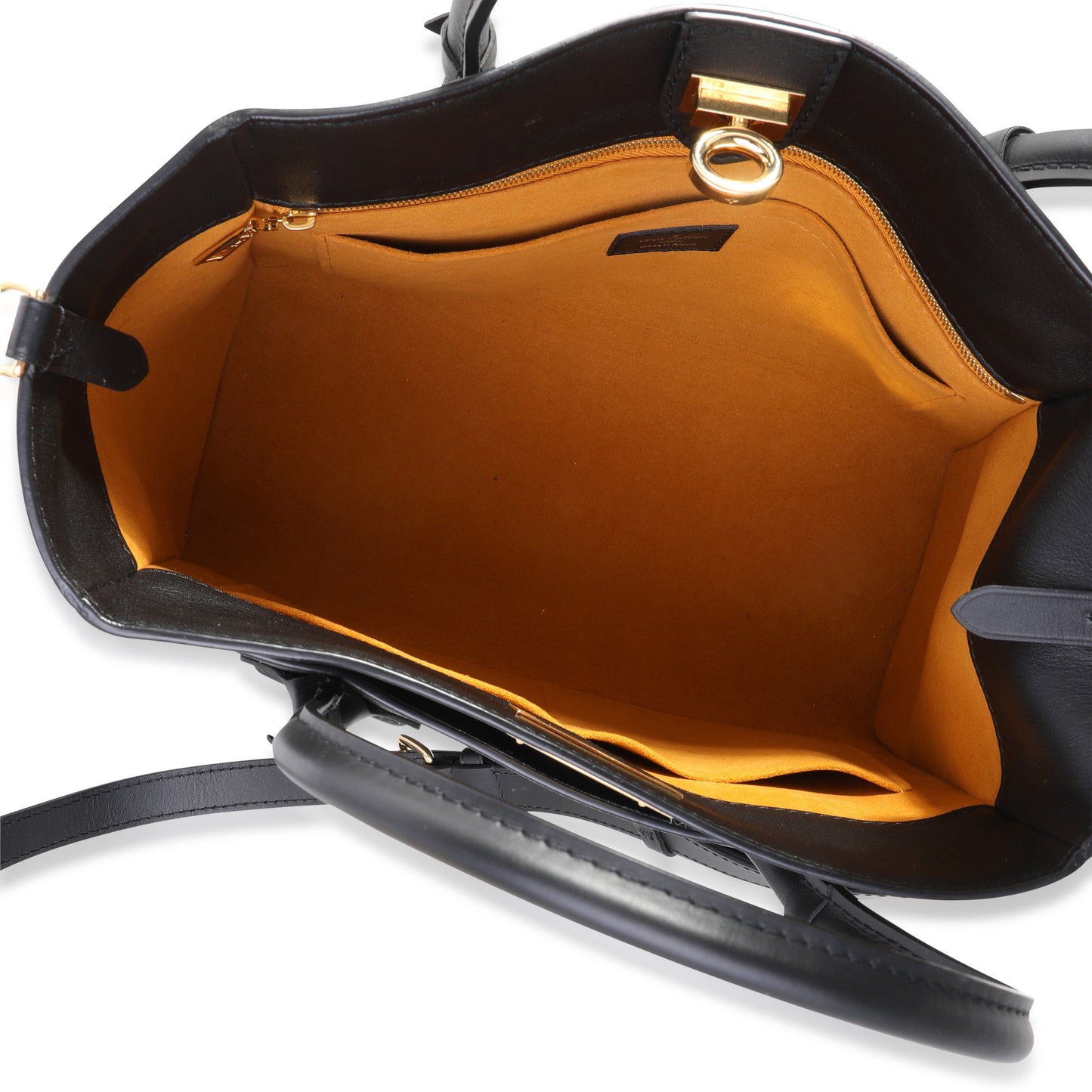 Louis Vuitton Black Grained Calfskin & Tufted Monogram On My Side MM