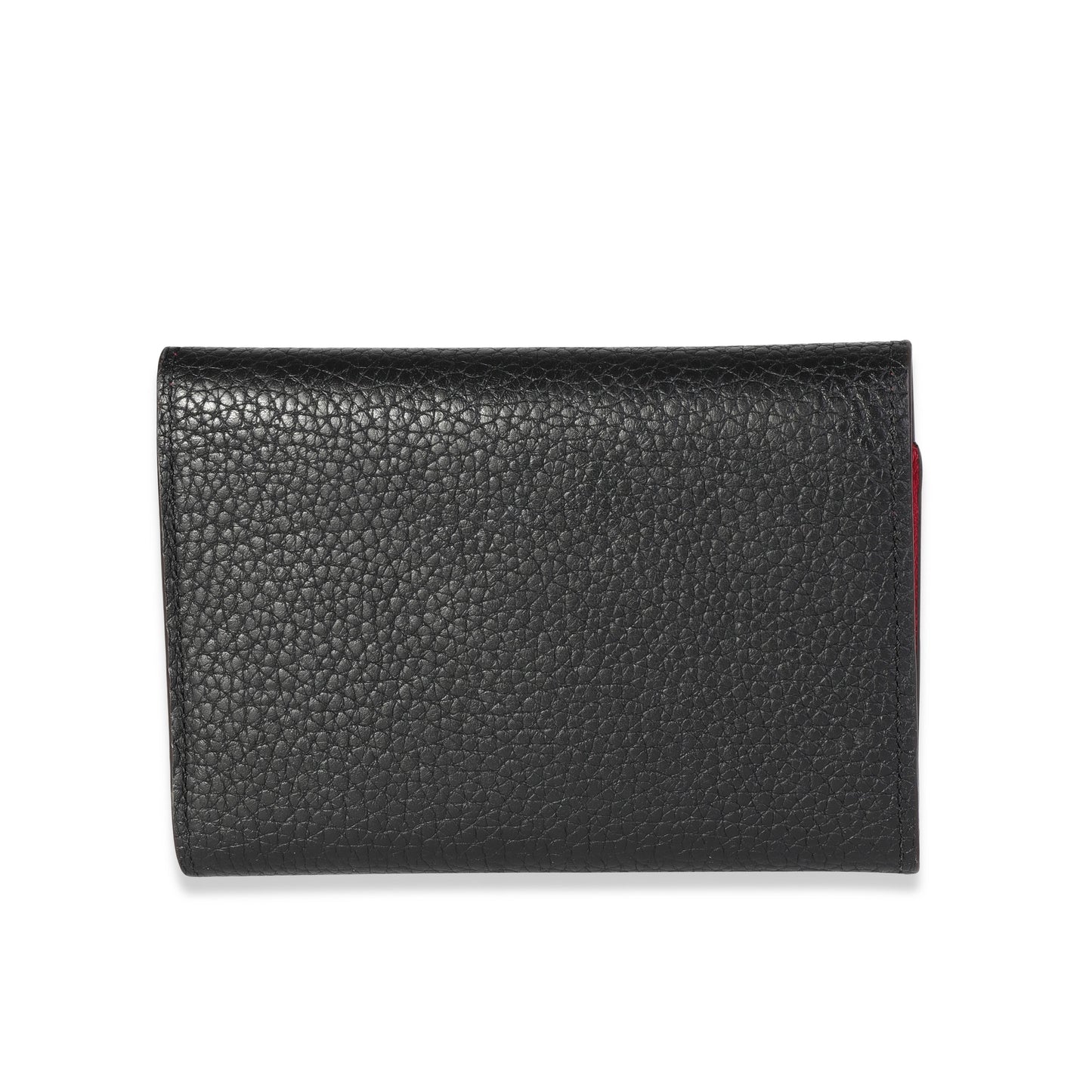 Louis Vuitton Louis Vuitton Black & Pink Taurillon Leather Capucines Compact Wallet