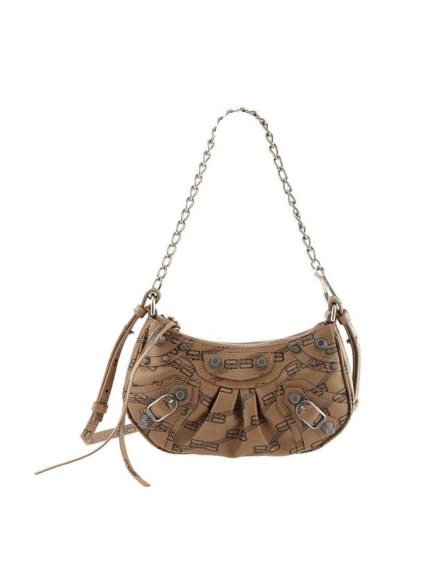Luxury Balenciaga Trending 2025 Le Cagole BB Monogram Mini Shoulder Bag Brown