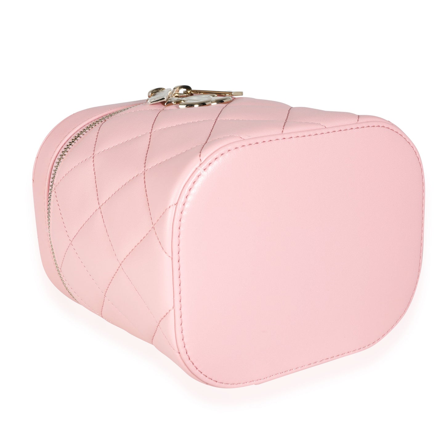 Chanel Light Pink Quilted Lambskin Small Trendy CC Vanity Case