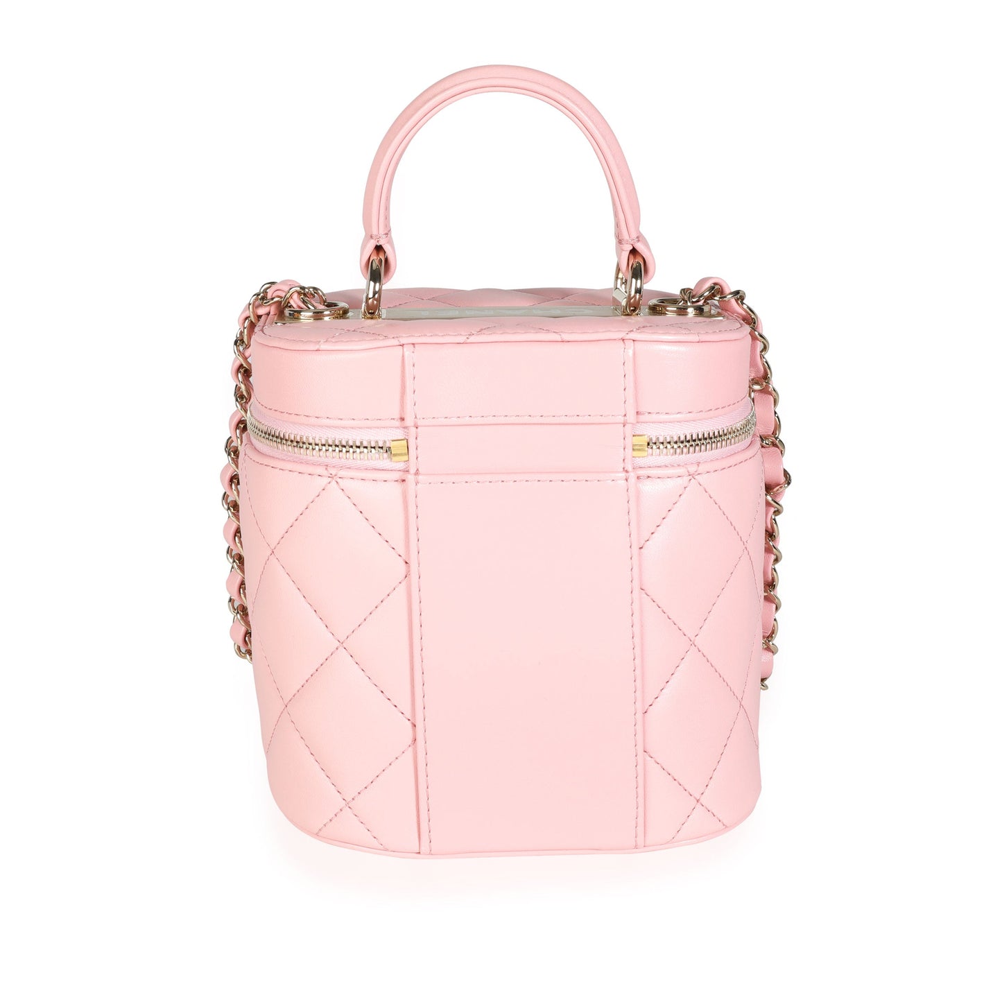 Chanel Light Pink Quilted Lambskin Small Trendy CC Vanity Case