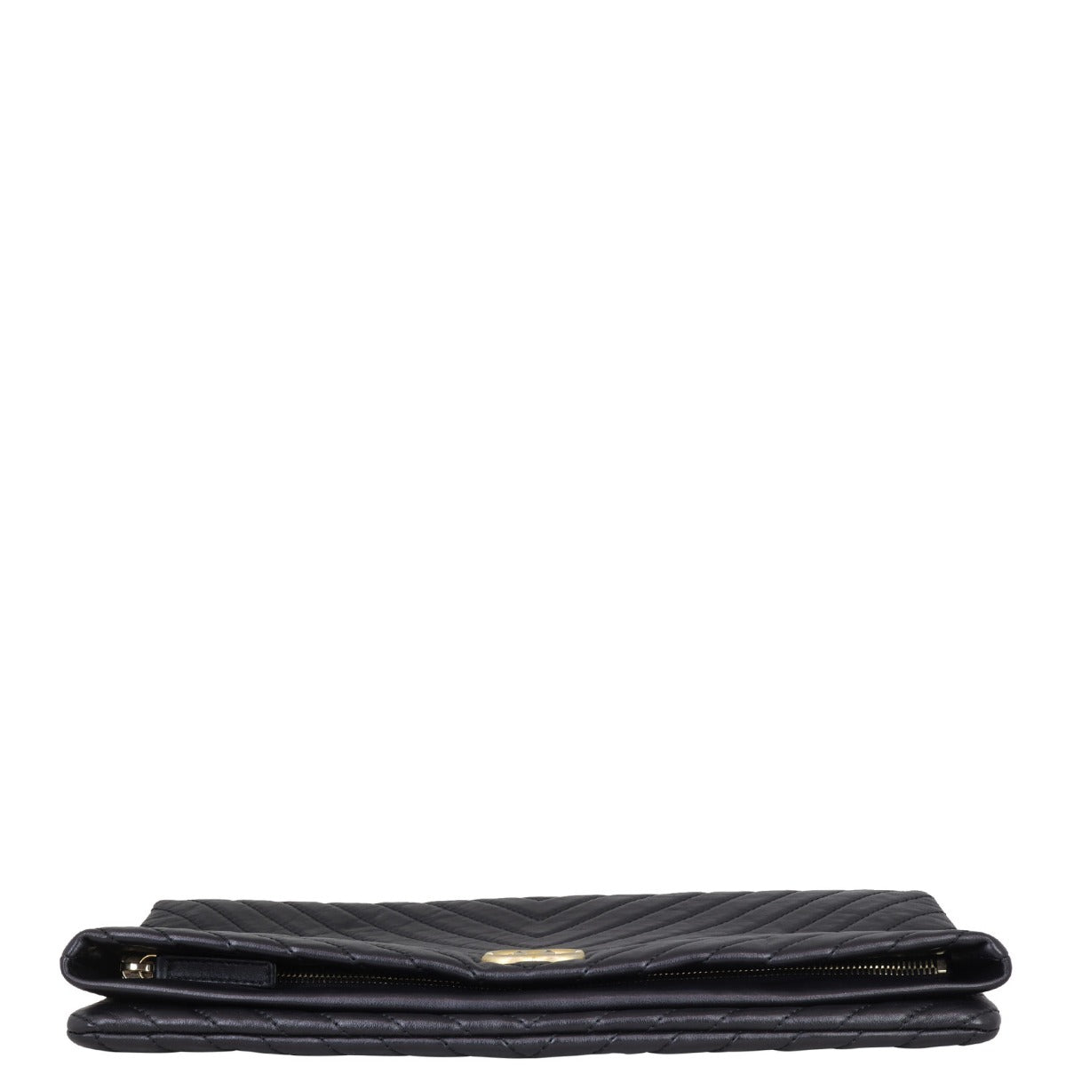 Chanel Chevron Fold Over Clutch
