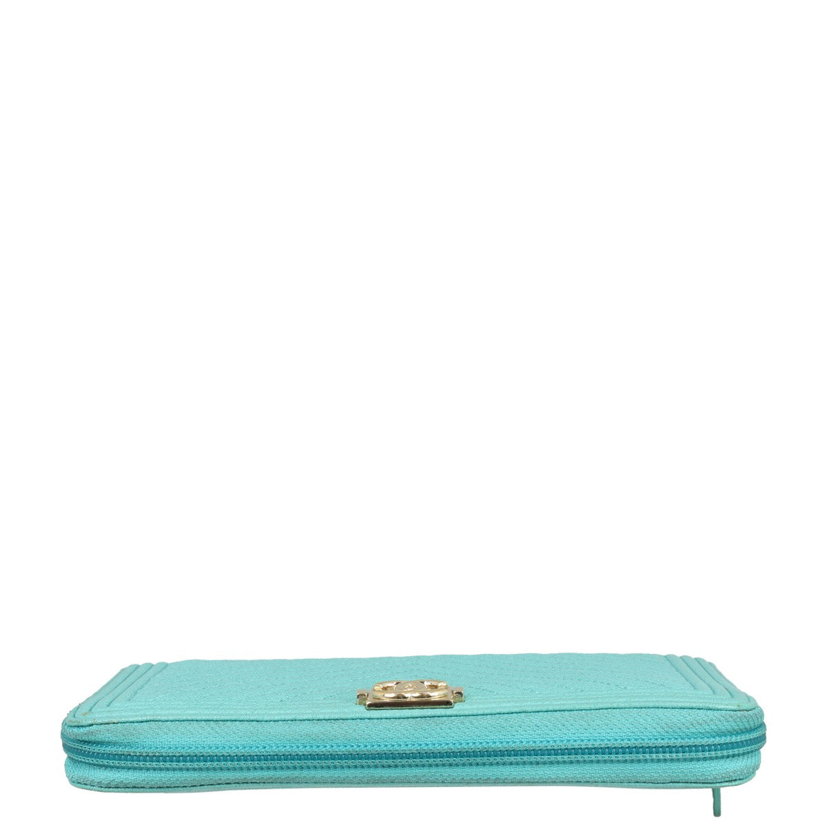 Chanel Boy Long Zip Around Wallet Chevron
