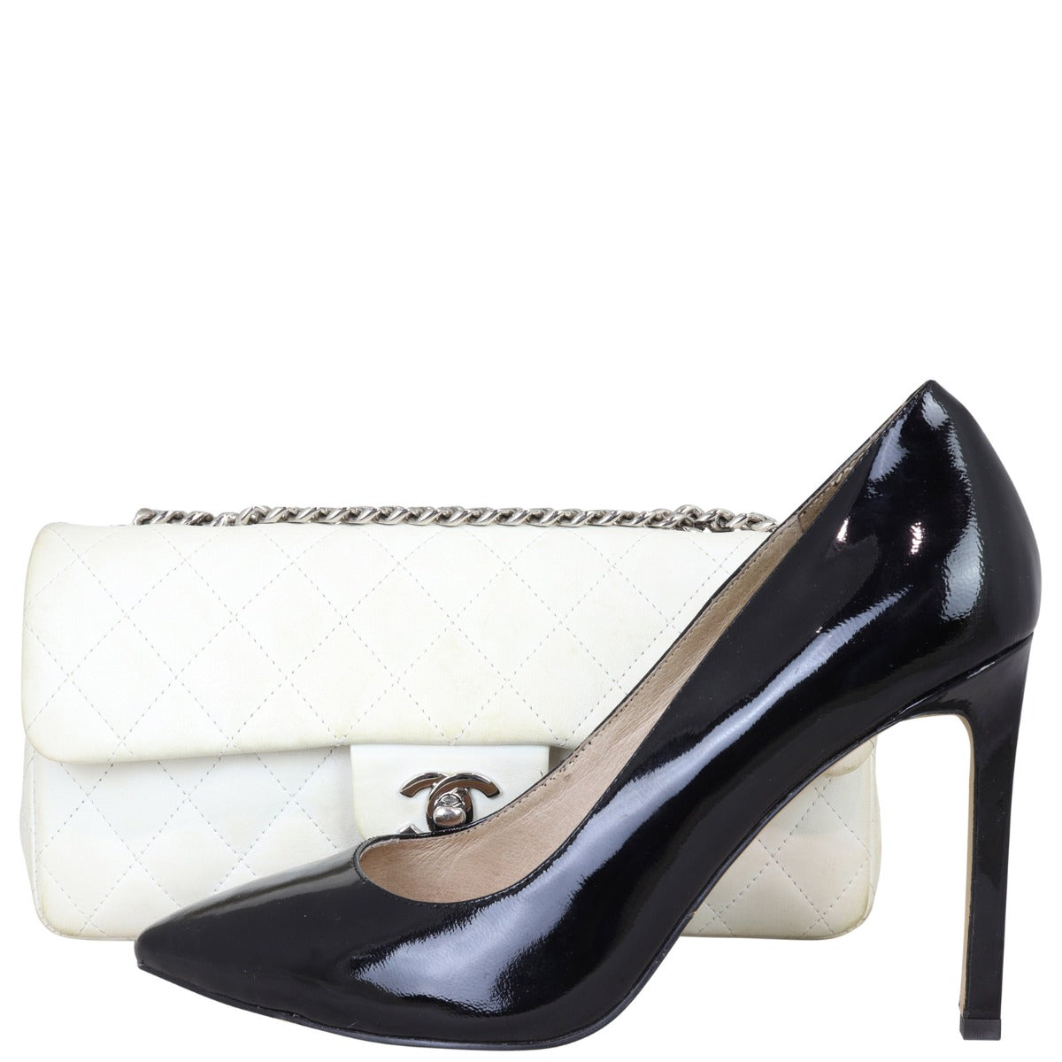 Chanel East-West Flap Bag | White