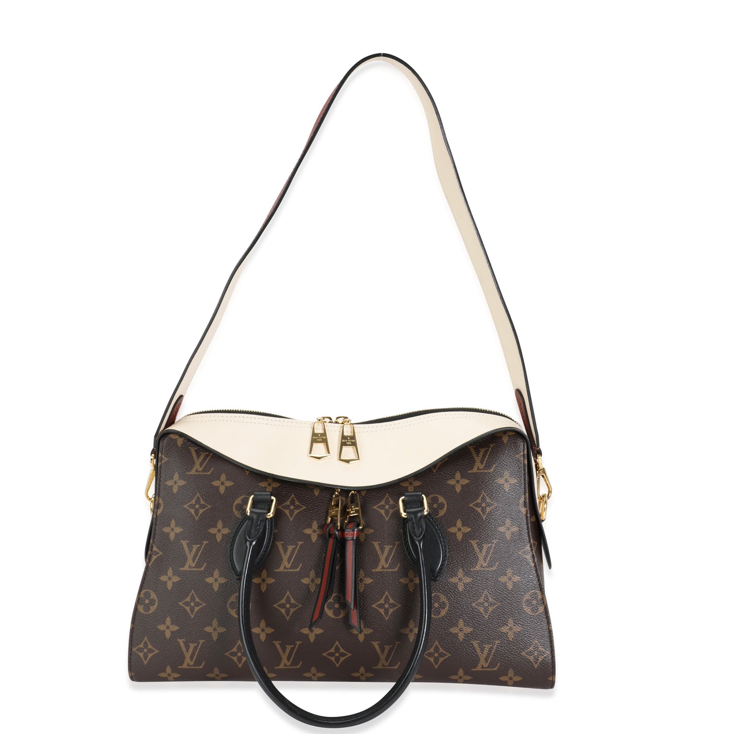 Louis Vuitton Louis Vuitton Monogram Canvas & Cream Leather Tuileries Satchel