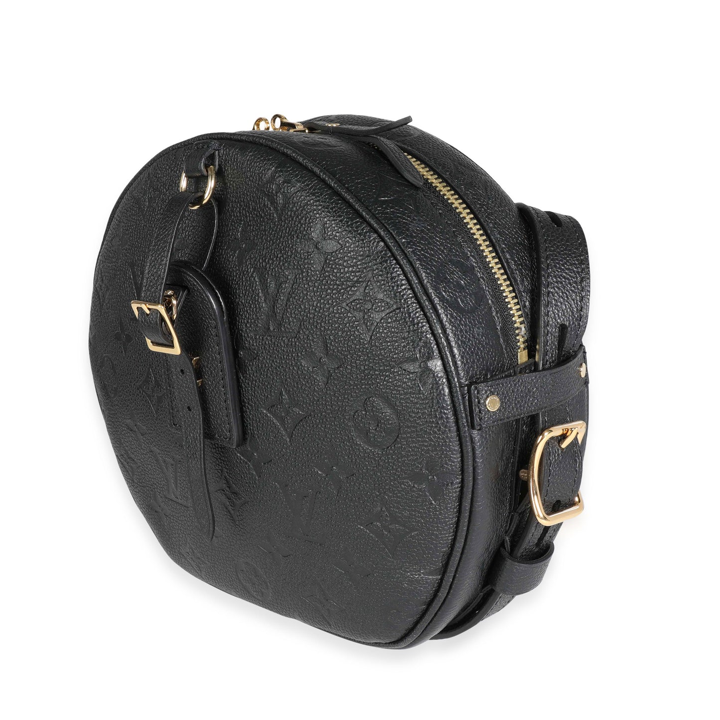Louis Vuitton Louis Vuitton Black Empreinte Leather Boite Chapeau Souple MM