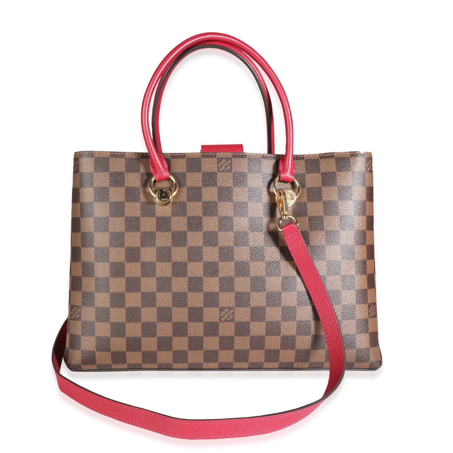 Louis Vuitton Louis Vuitton Lie de Vin Taurillon Leather & Damier Ebene Canvas LV Riverside To