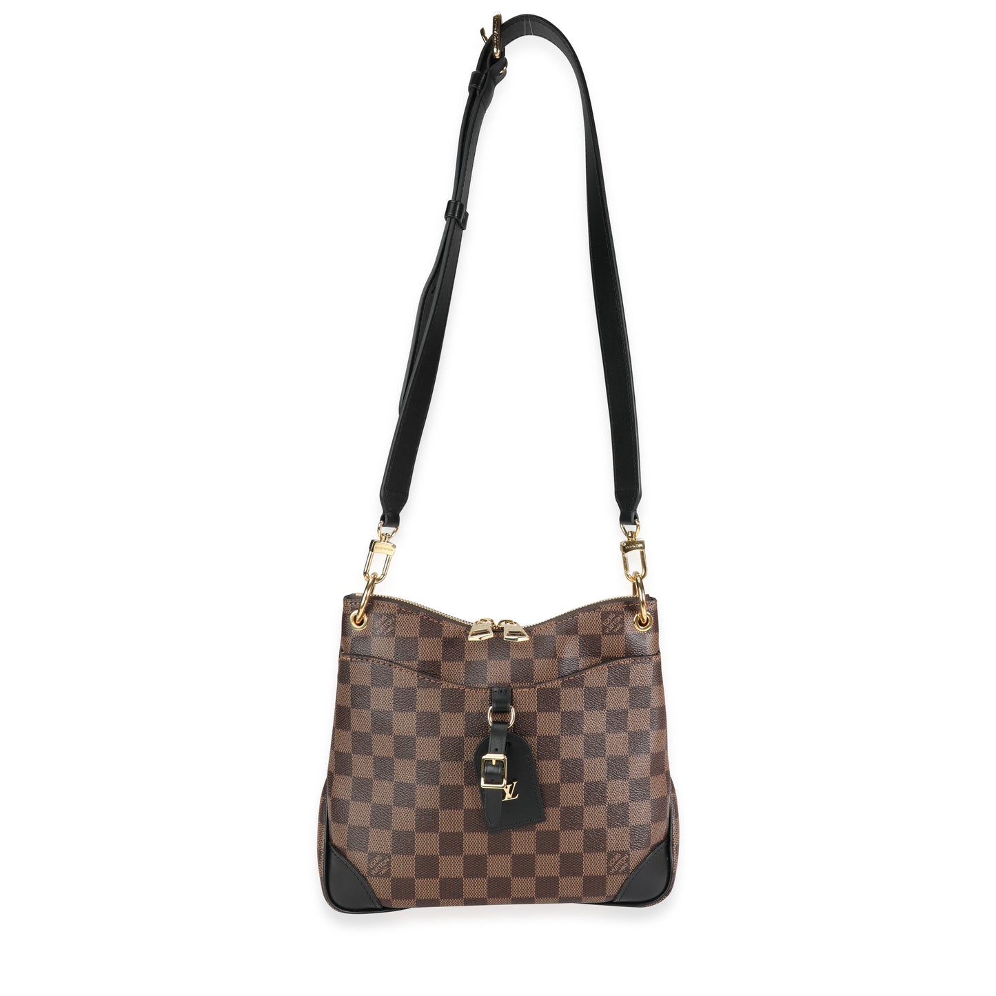 Louis Vuitton Louis Vuitton Damier Ebene & Black Leather Odeon PM