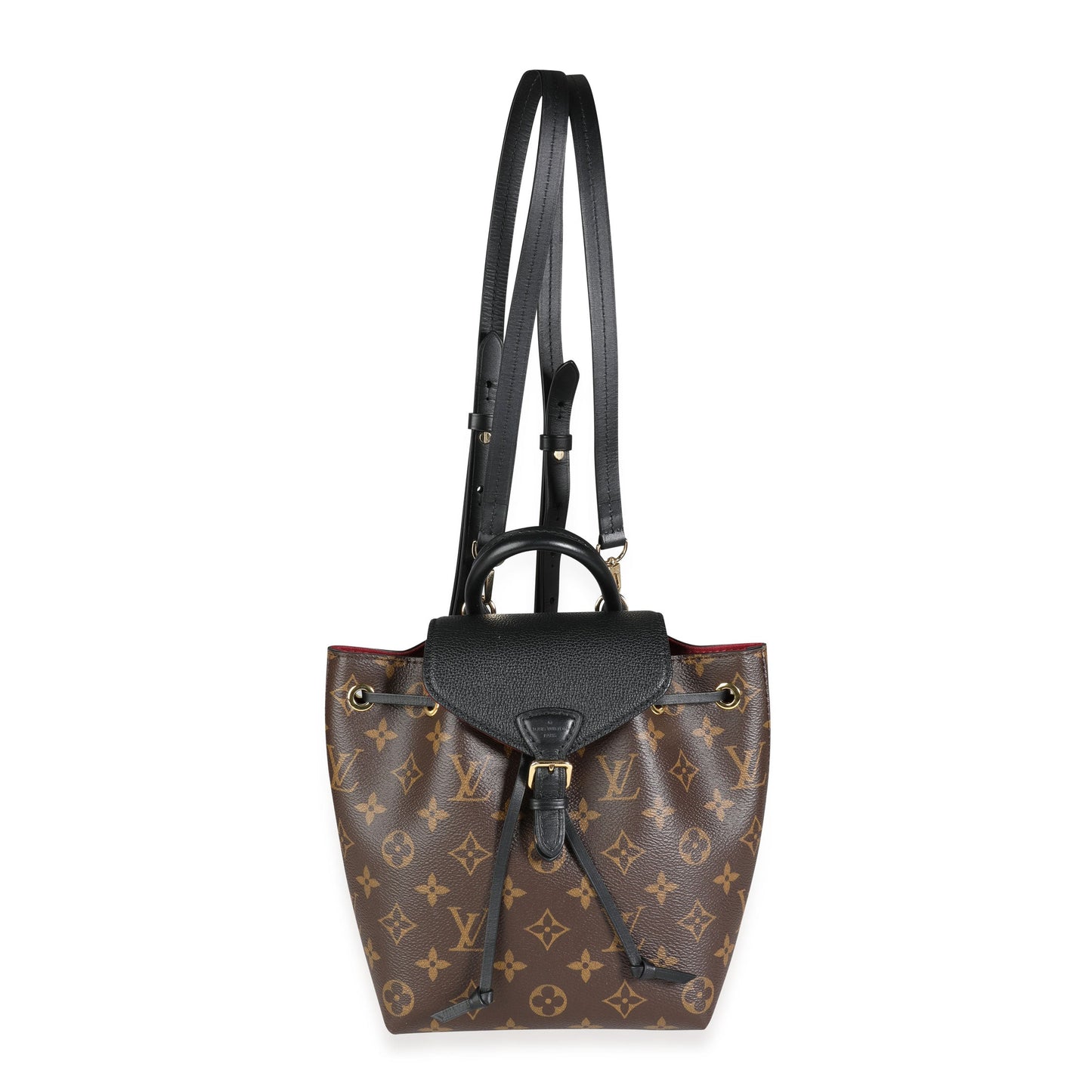Louis Vuitton Louis Vuitton Monogram Canvas & Black Cowhide Montsouris BB