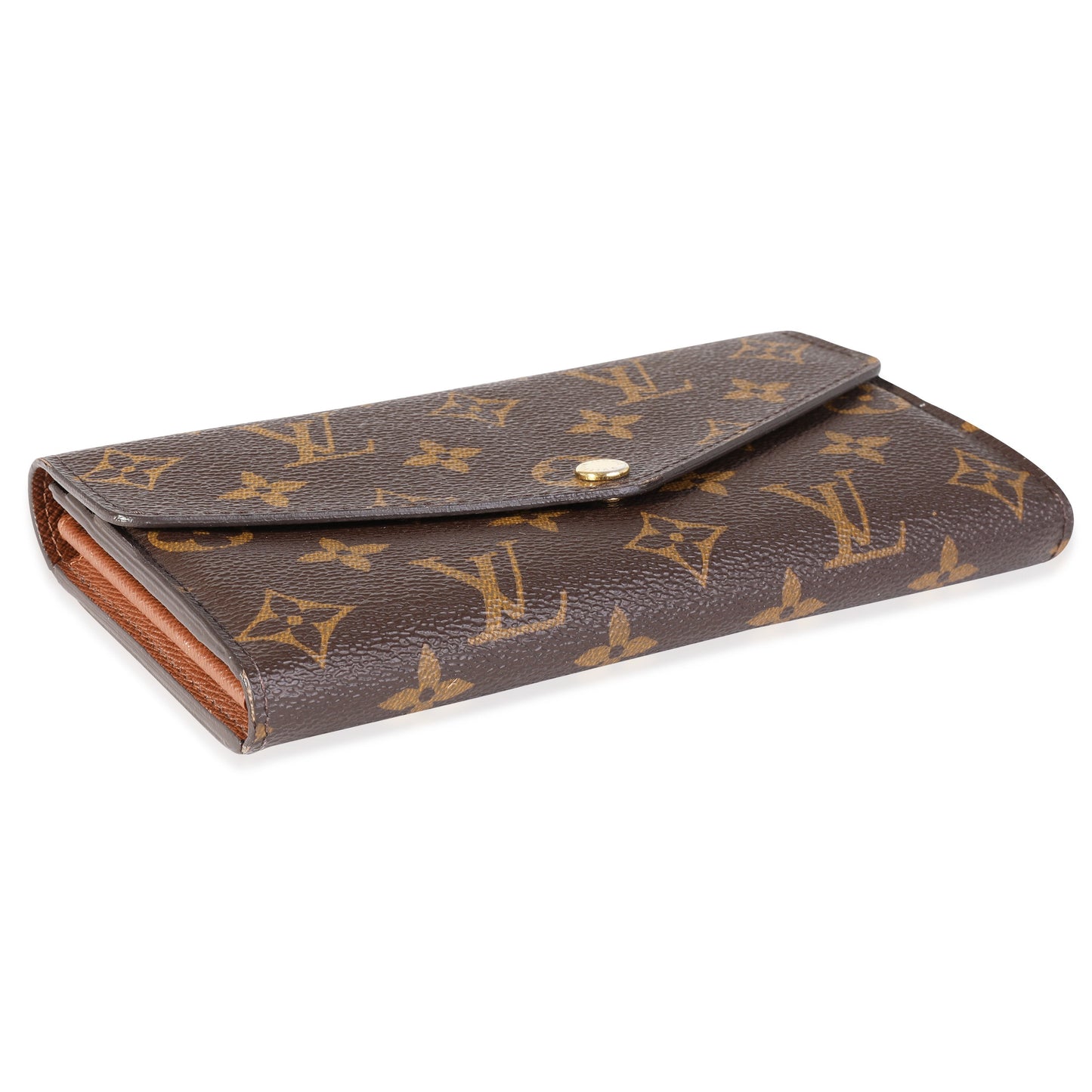 Louis Vuitton Louis Vuitton Monogram Canvas & Brown Leather Sarah Wallet