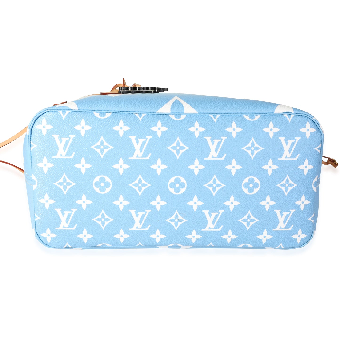 Louis Vuitton Louis Vuitton Blue & White Giant Monogram Canvas By The Pool Neverfull MM