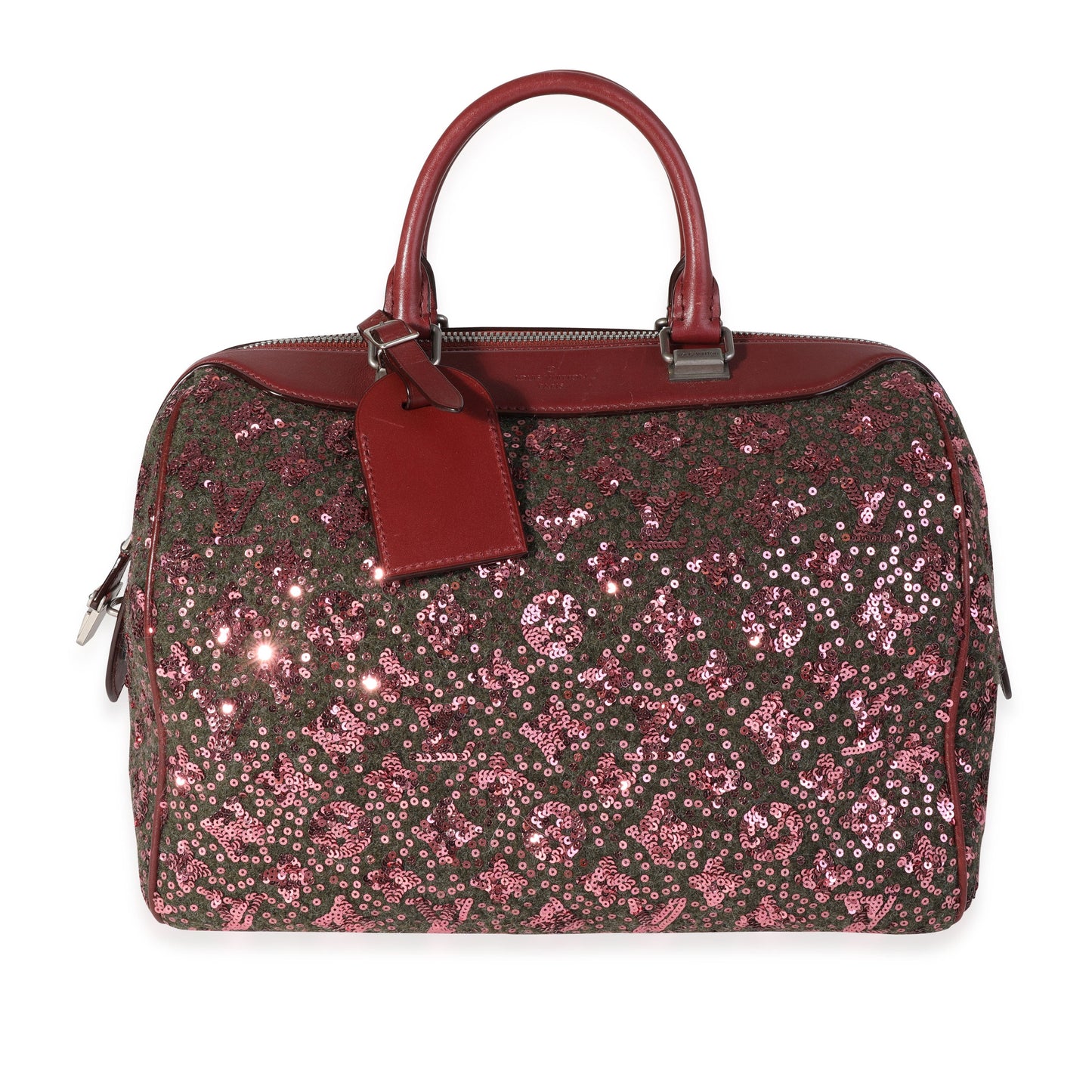 Louis Vuitton Louis Vuitton Limited Edition Burgundy Monogram Sequin Sunshine Express Speedy