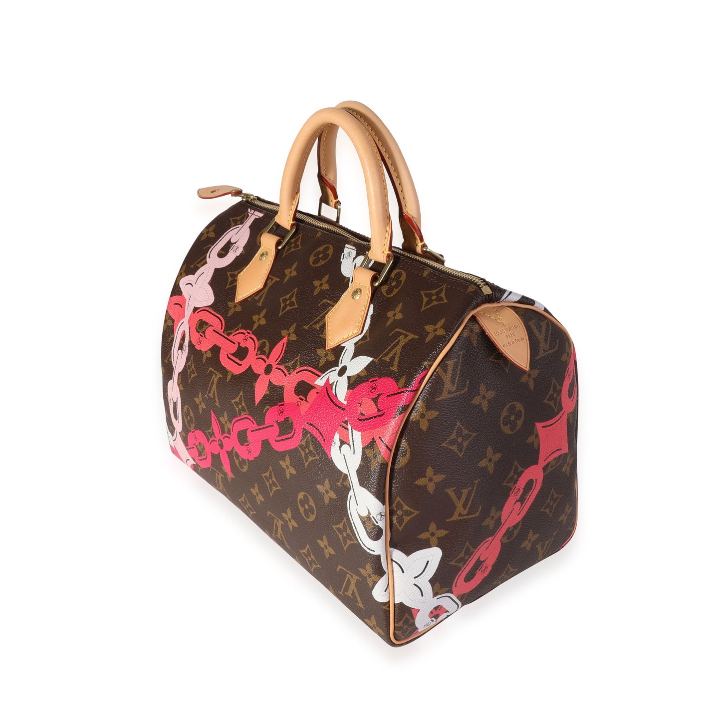 Louis Vuitton Louis Vuitton Limited Edition Chain Flower Monogram Canvas Speedy 30
