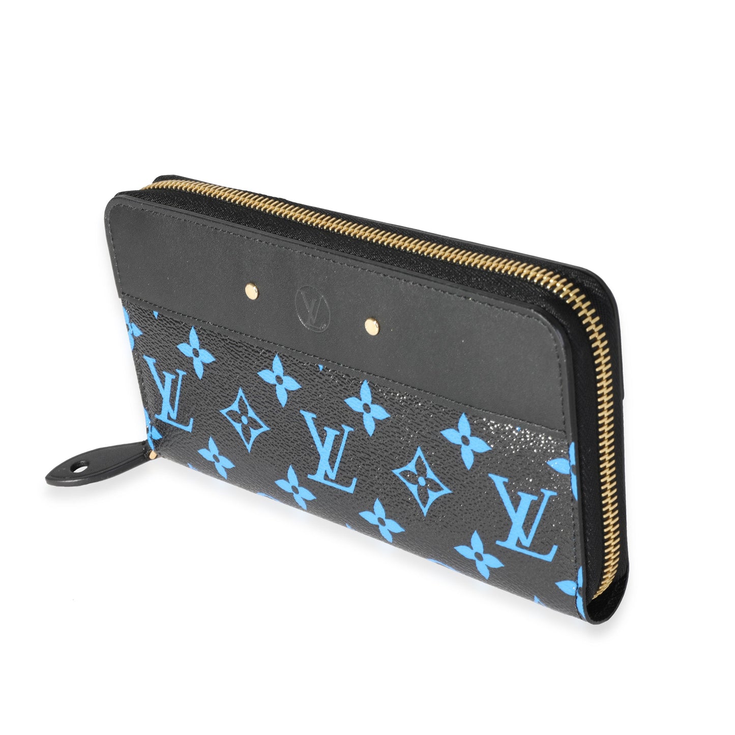 Louis Vuitton Louis Vuitton Blue & Black Monogram Canvas Zippy Wallet