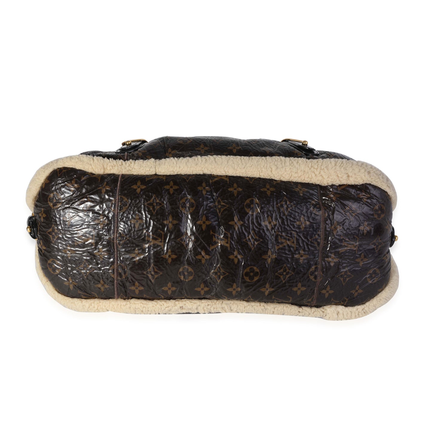 Louis Vuitton Louis Vuitton Limited Edition Vinyl Monogram Canvas & Shearling Thunder Sac