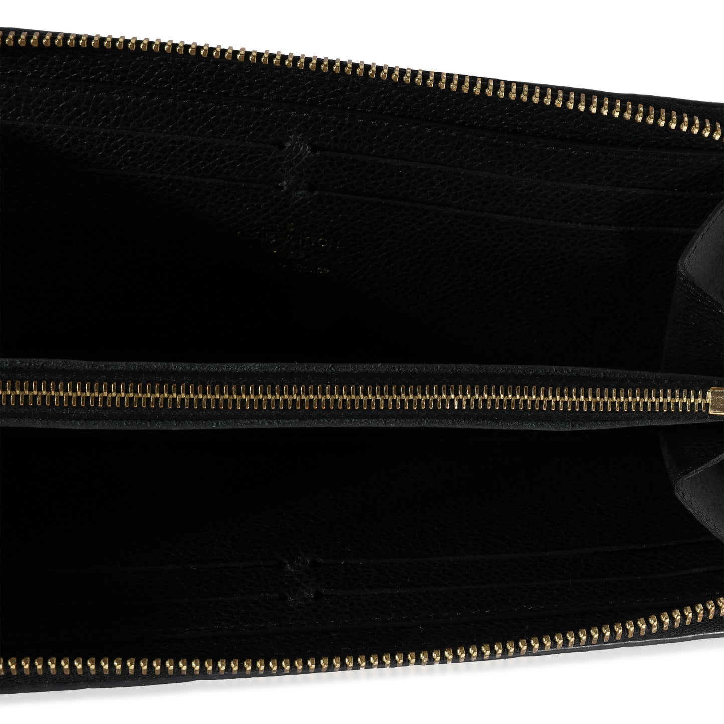 Louis Vuitton Louis Vuitton Black Monogram Empreinte Leather Clémence Wallet