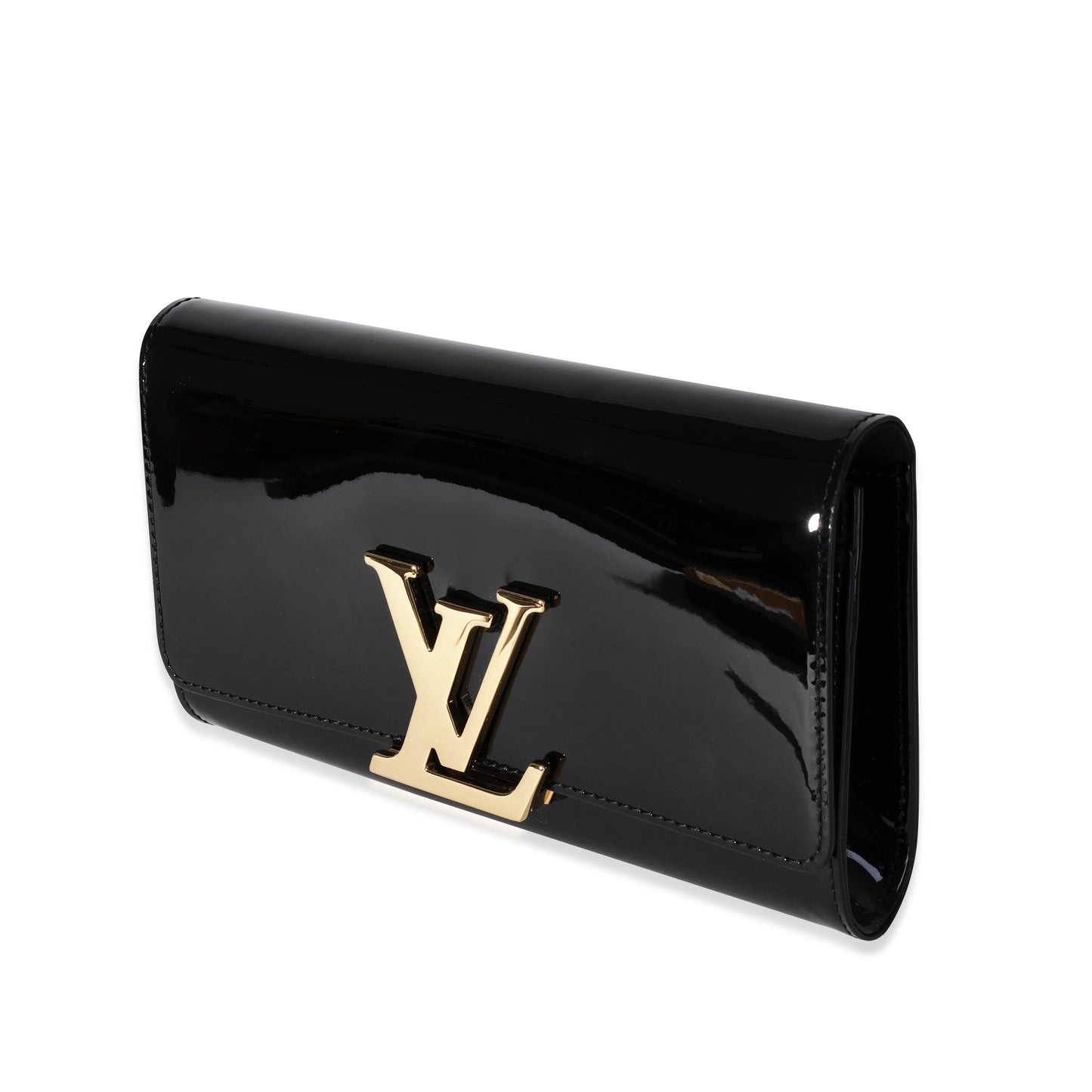 Louis Vuitton Louis Vuitton Noir Vernis Leather Louise Pochette EW Clutch