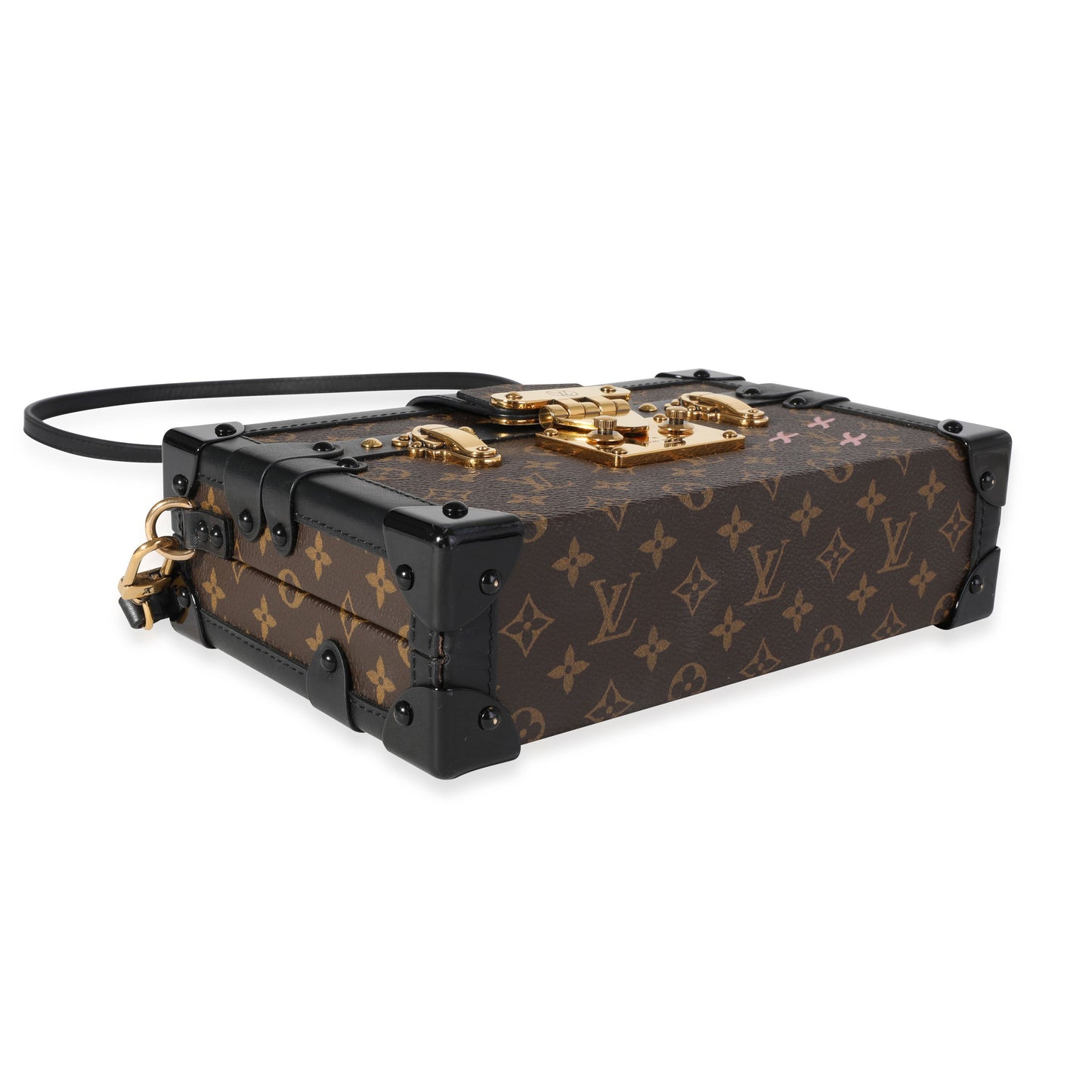 Louis Vuitton Louis Vuitton Monogram Canvas & Black Calfskin Petite Malle