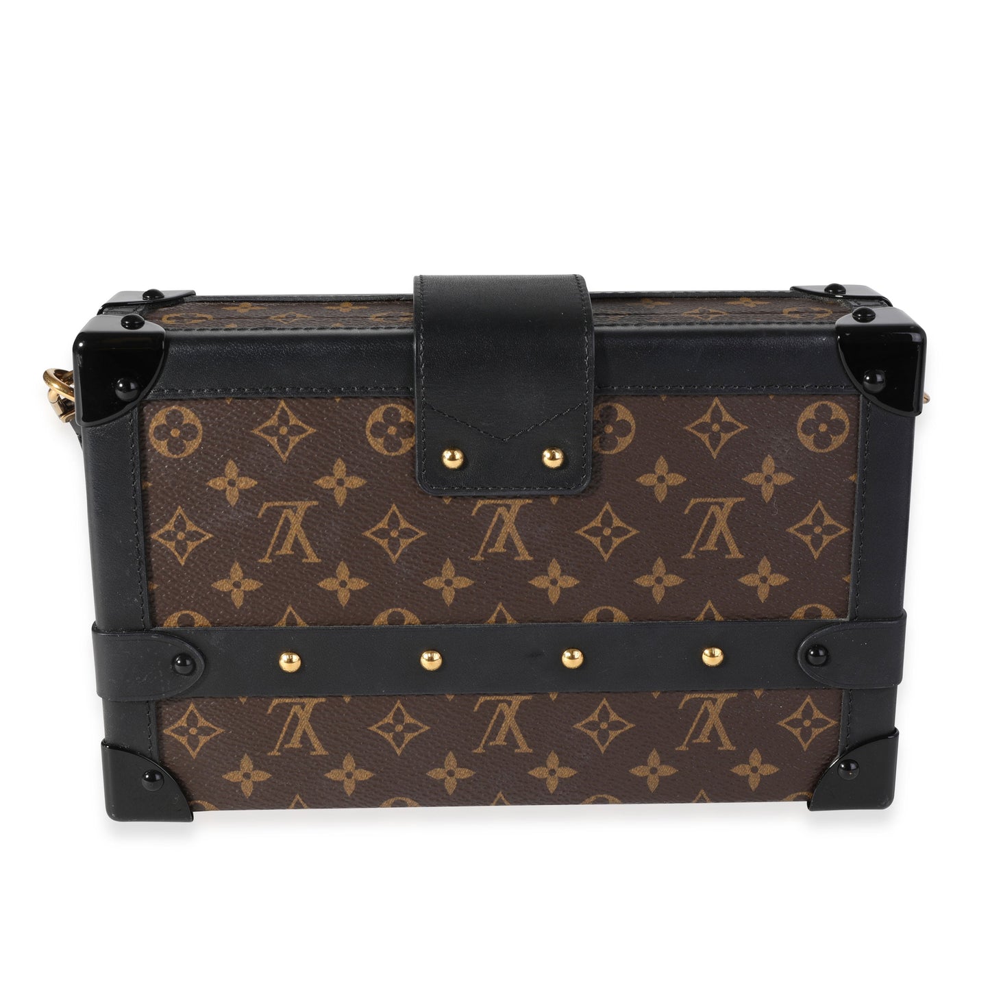 Louis Vuitton Louis Vuitton Monogram Canvas & Black Calfskin Petite Malle