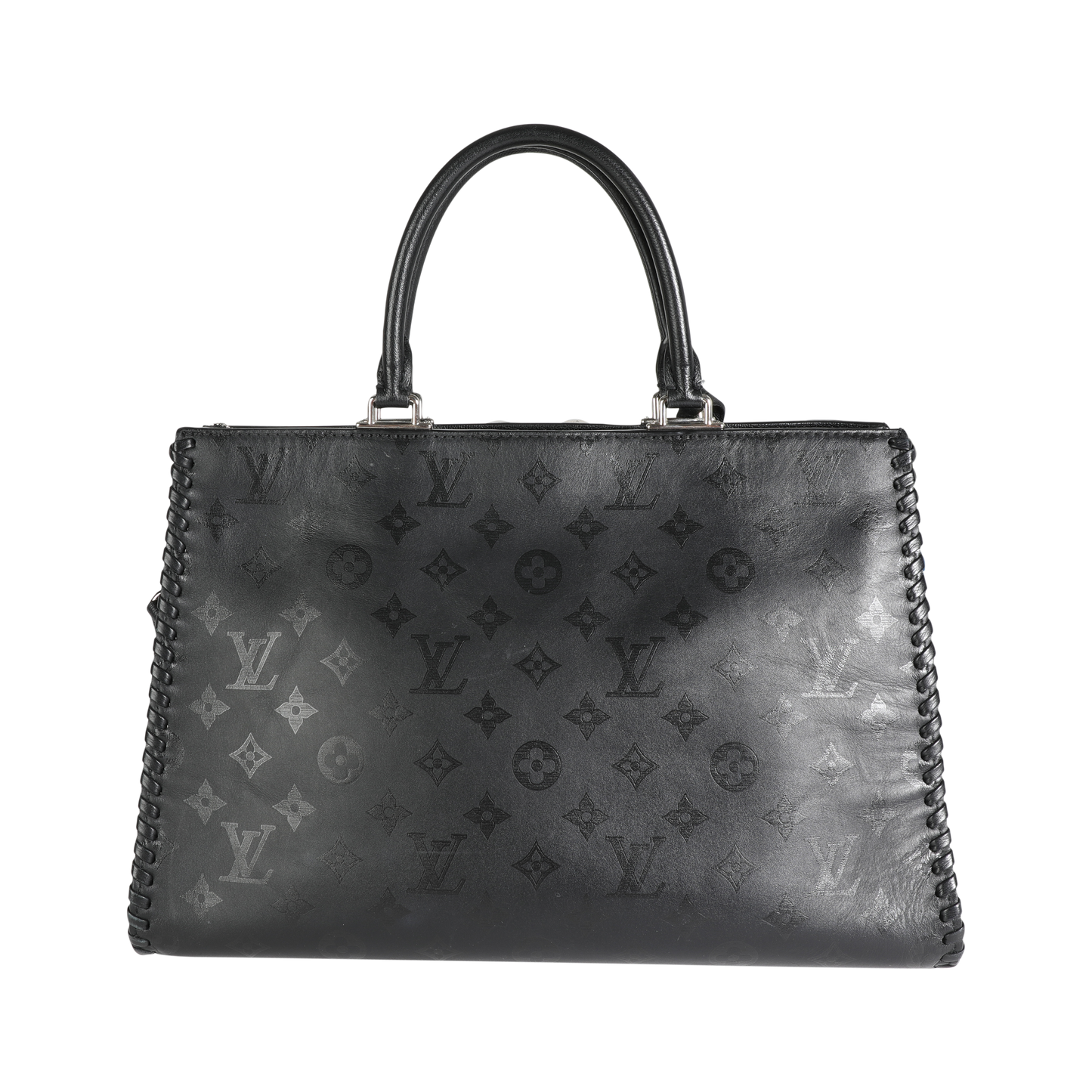 Louis Vuitton Louis Vuitton Black Monogram Leather Very Zipped Tote