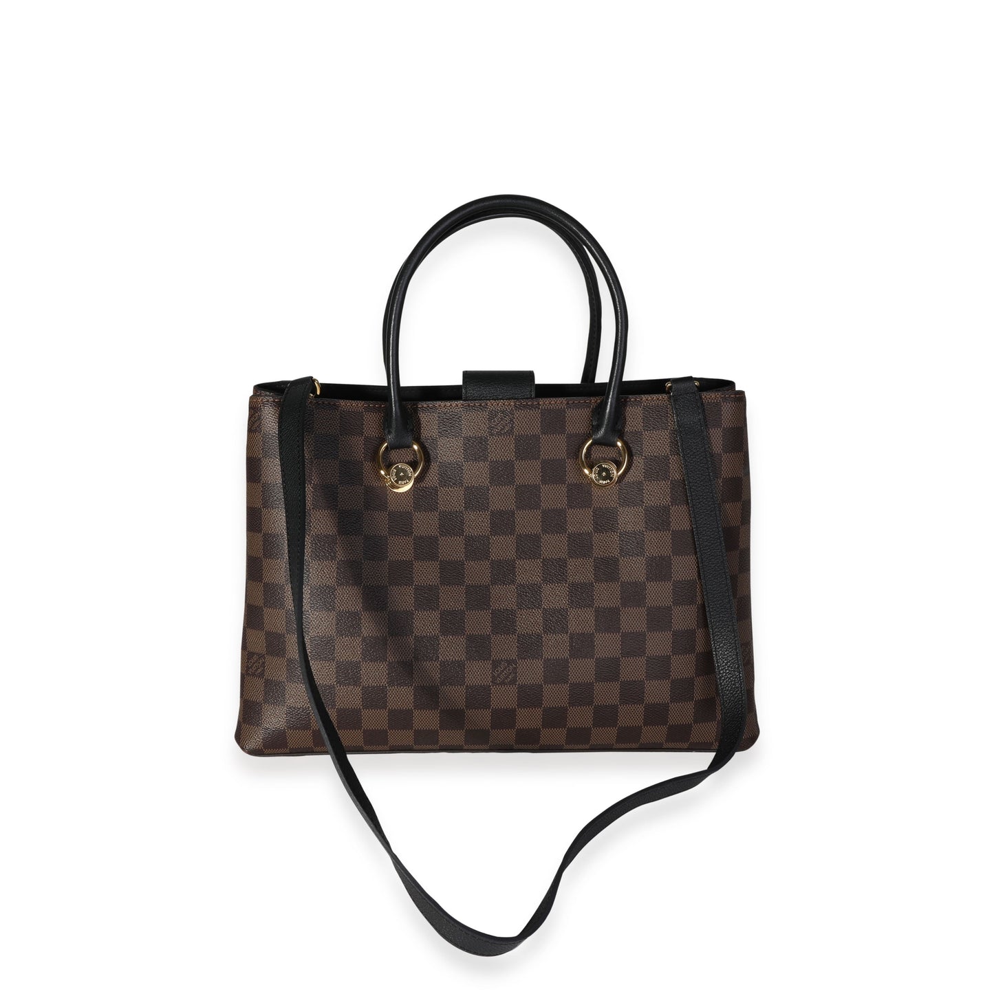 Louis Vuitton Louis Vuitton Damier Ebene & Black Calfskin LV Riverside