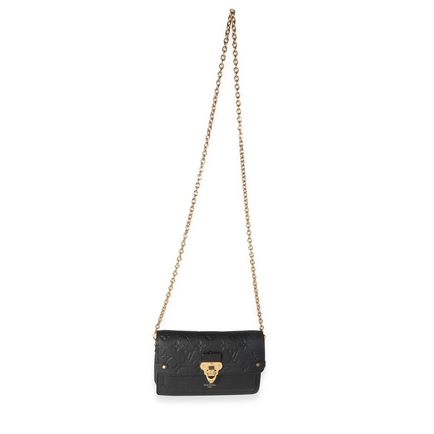 Louis Vuitton Louis Vuitton Black Monogram Empreinte Leather Vavin Wallet on Chain