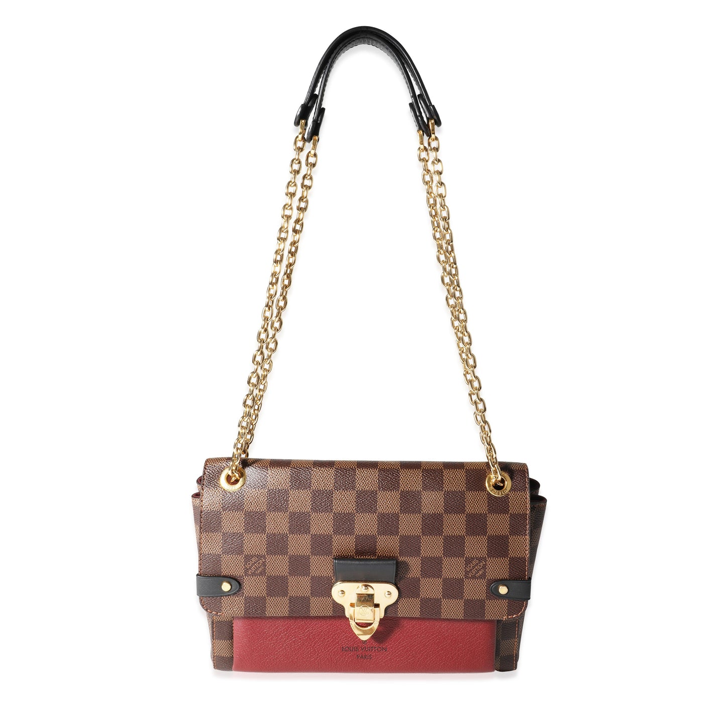 Louis Vuitton Louis Vuitton Damier Ebene Canvas & Bordeaux Calfskin Vavin PM