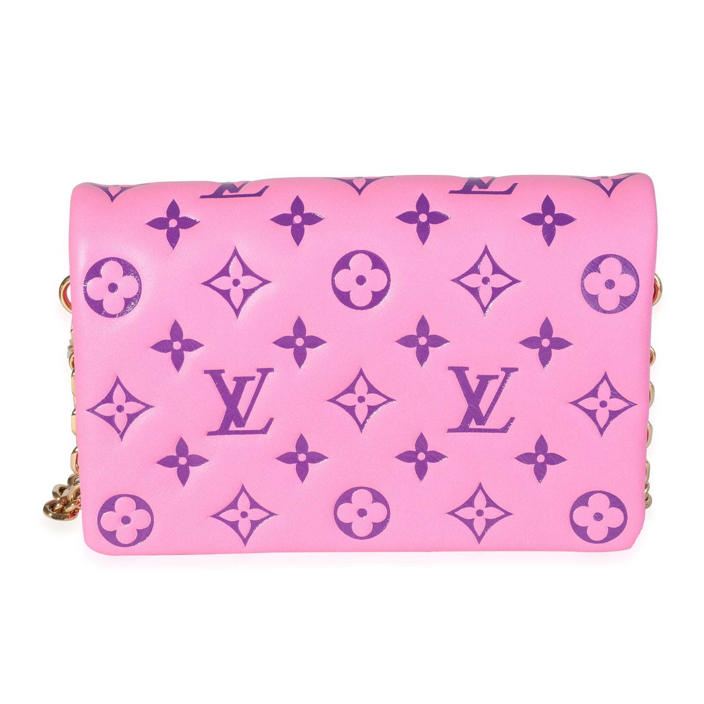 Louis Vuitton Louis Vuitton Pink Puffy Lambskin Pochette Coussin