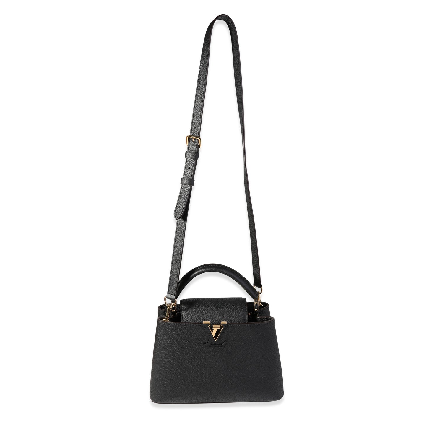 Louis Vuitton Black Taurillon Leather Capucines BB