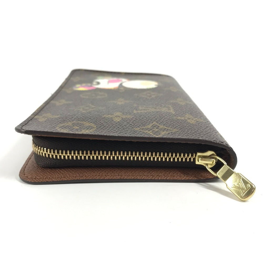LOUIS VUITTON Long Wallet Purse M61729 Monogram canvas Brown Monogram Panda Takashi Murakami Porto Monezup Women