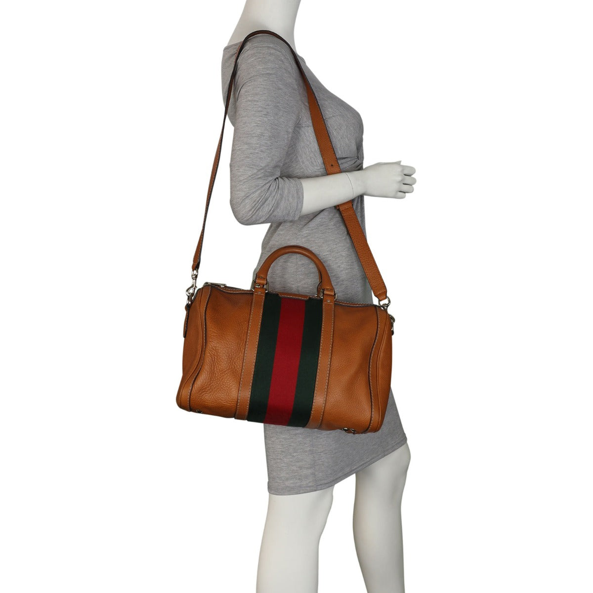Gucci Vintage Web Boston Bag Medium