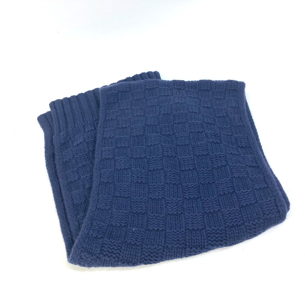 LOUIS VUITTON Scarf M70169 cashmere Navy Damier Escharp Helsinki mens