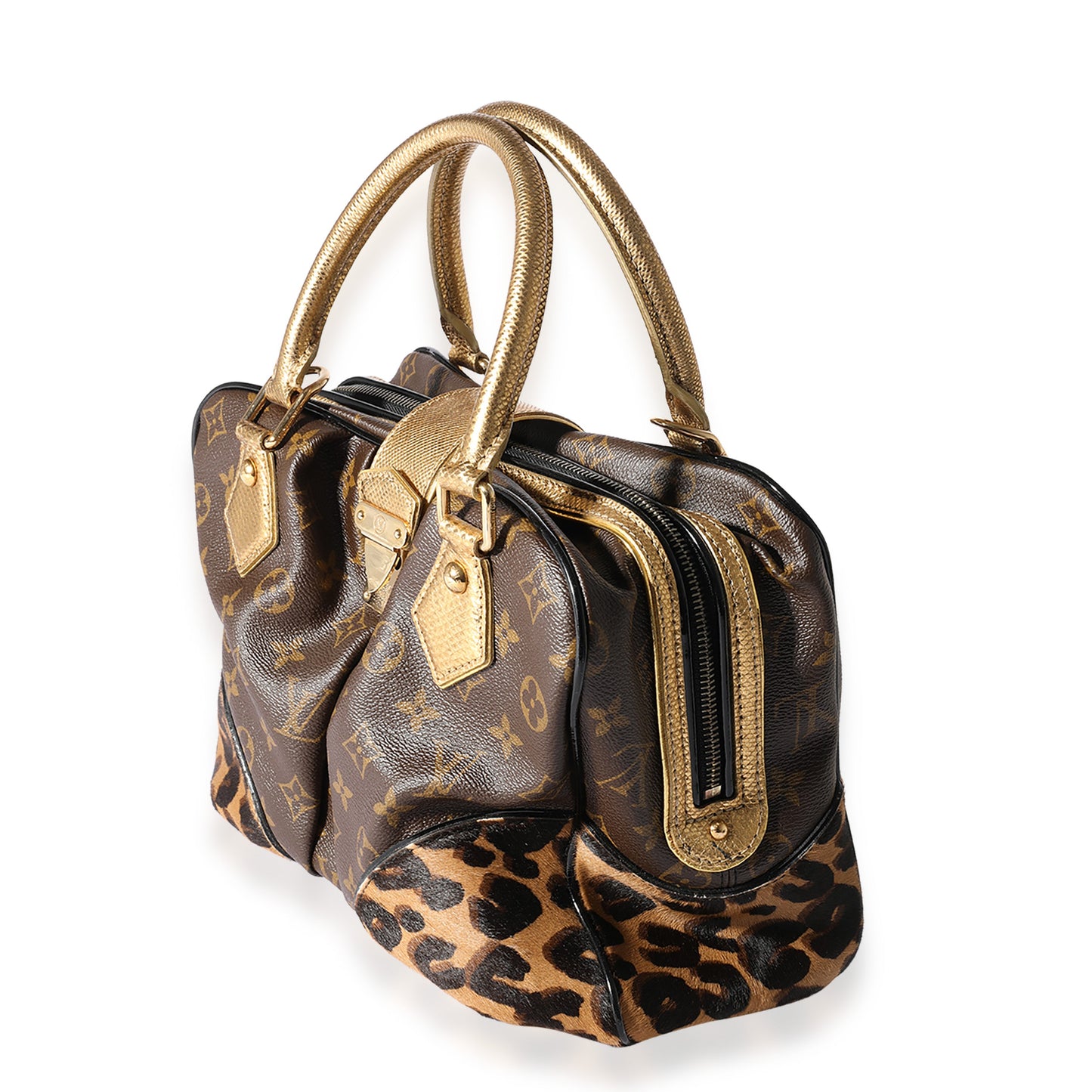 Louis Vuitton Louis Vuitton Limited Edition Monogram Canvas, Karung, & Leopard Pony Hair Adele