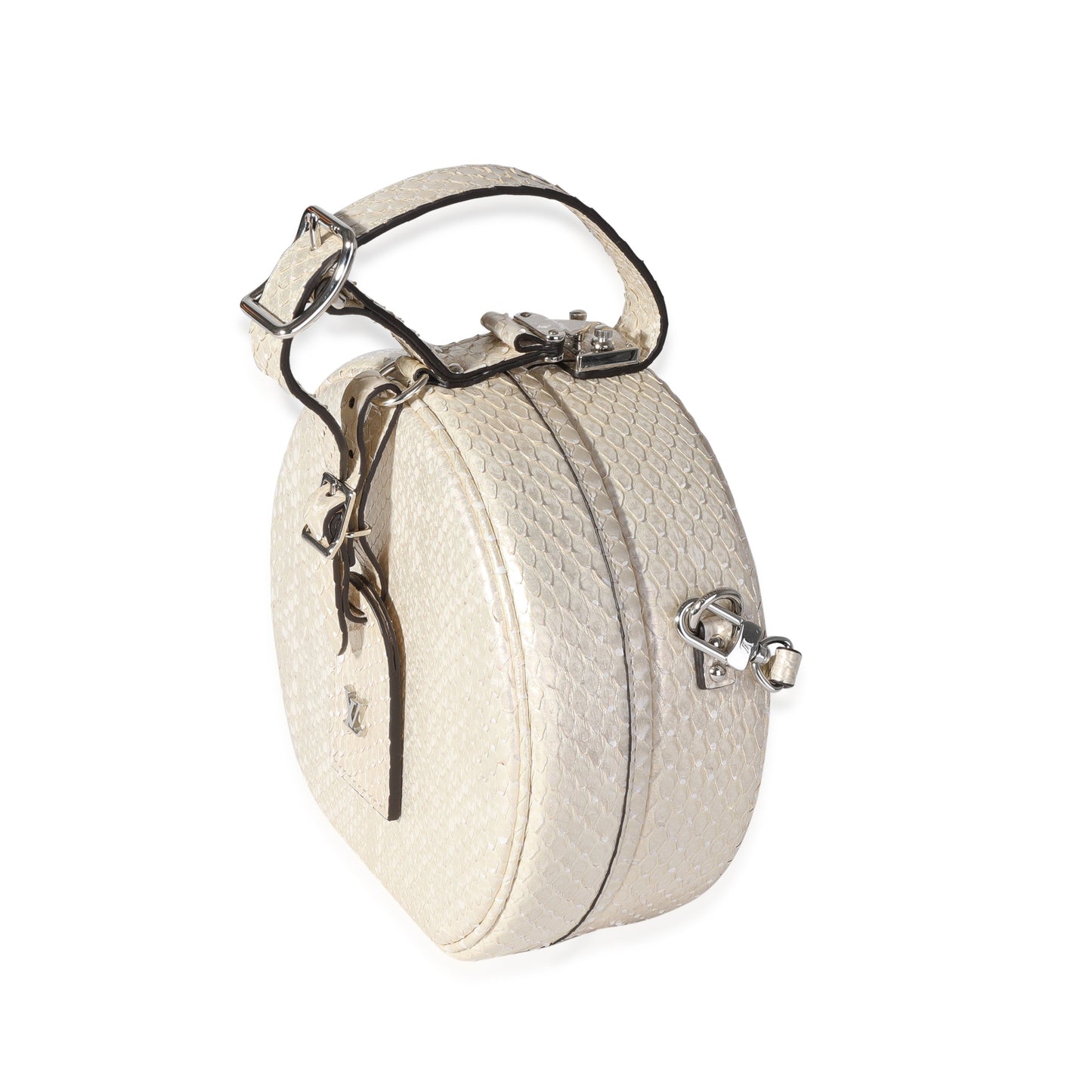 Louis Vuitton Metallic Gold Python Petite Boite Chapeau Bag