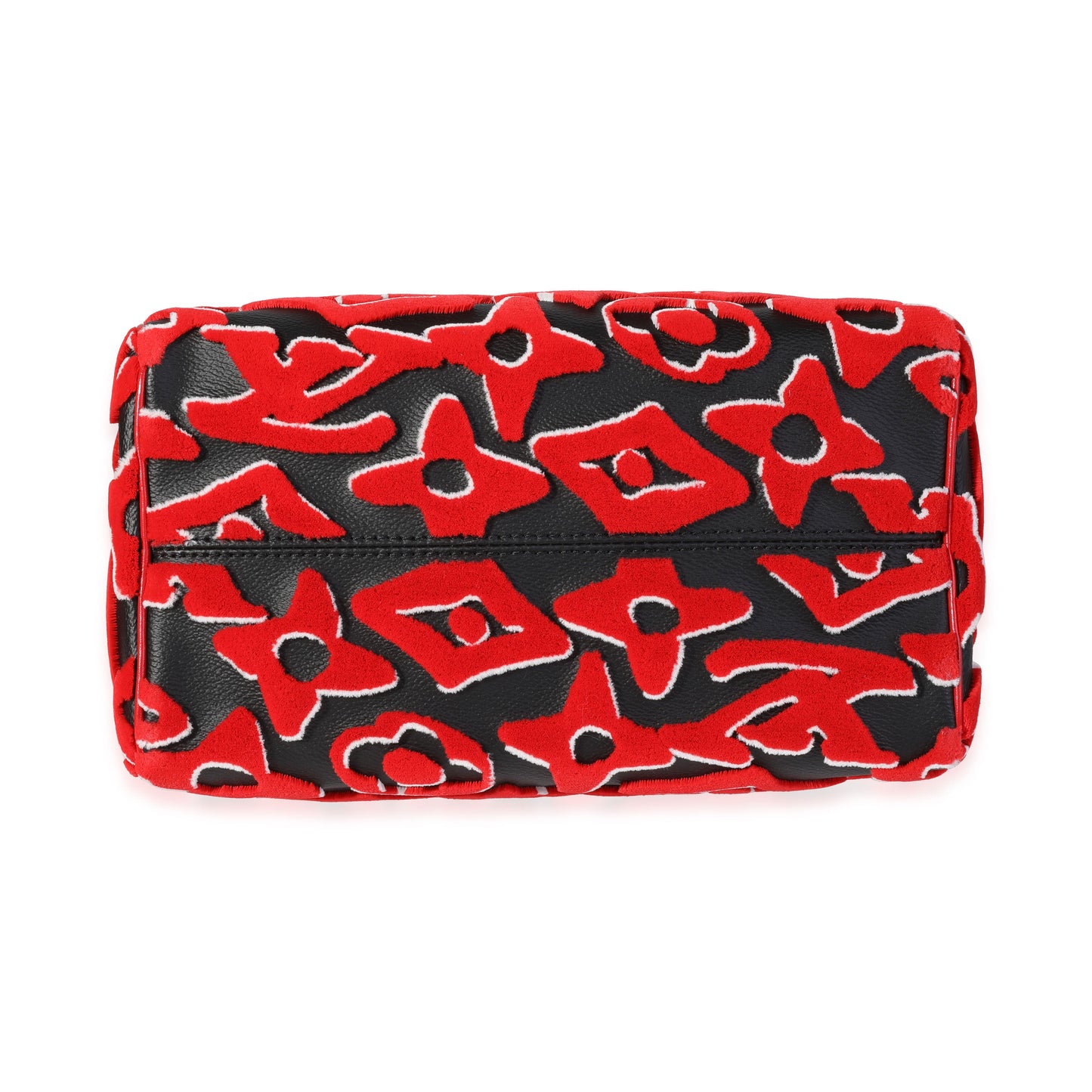 Louis Vuitton Louis Vuitton x Urs Fischer Limited Black & Red Tufted Monogram Canvas Speedy 25