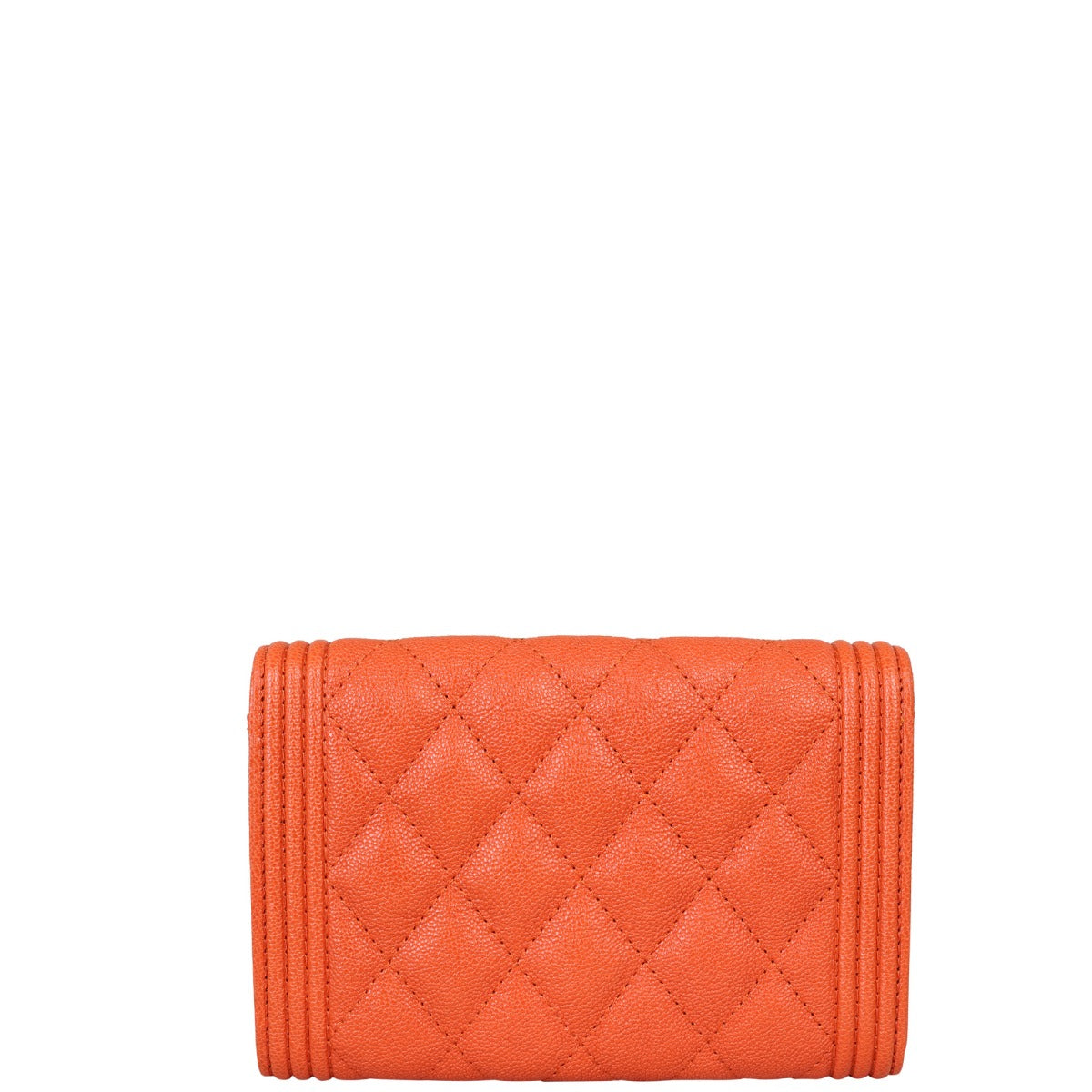 Chanel Boy Compact Wallet | Burnt Orange