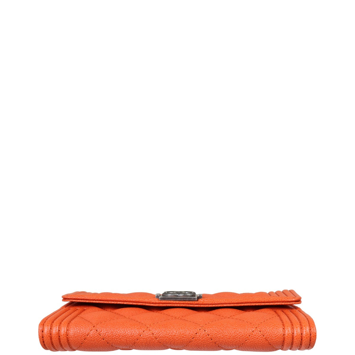 Chanel Boy Compact Wallet | Burnt Orange
