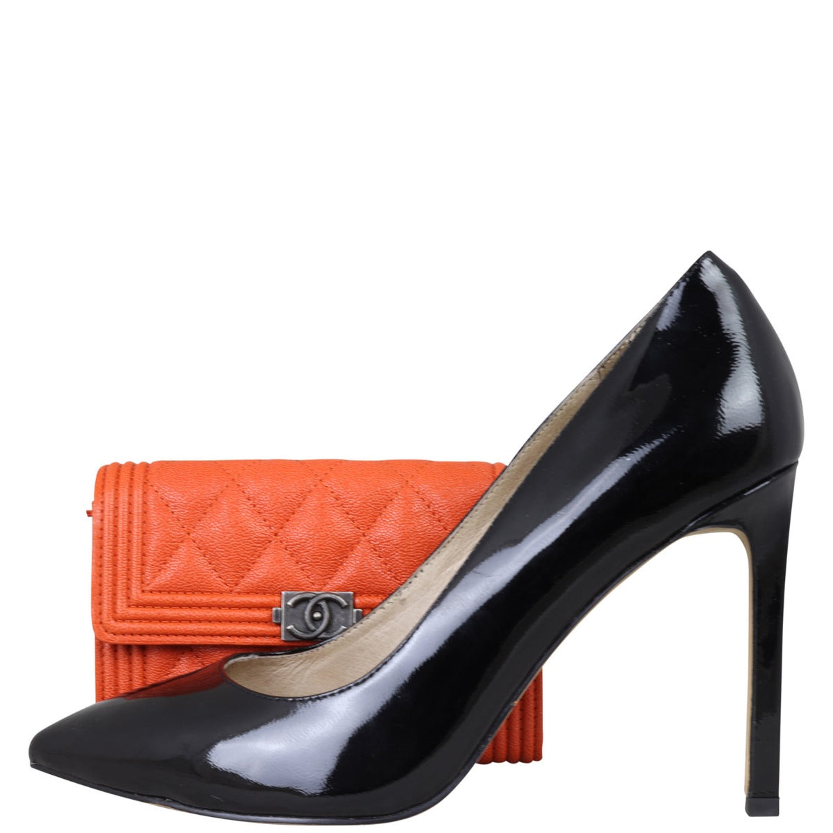 Chanel Boy Compact Wallet | Burnt Orange