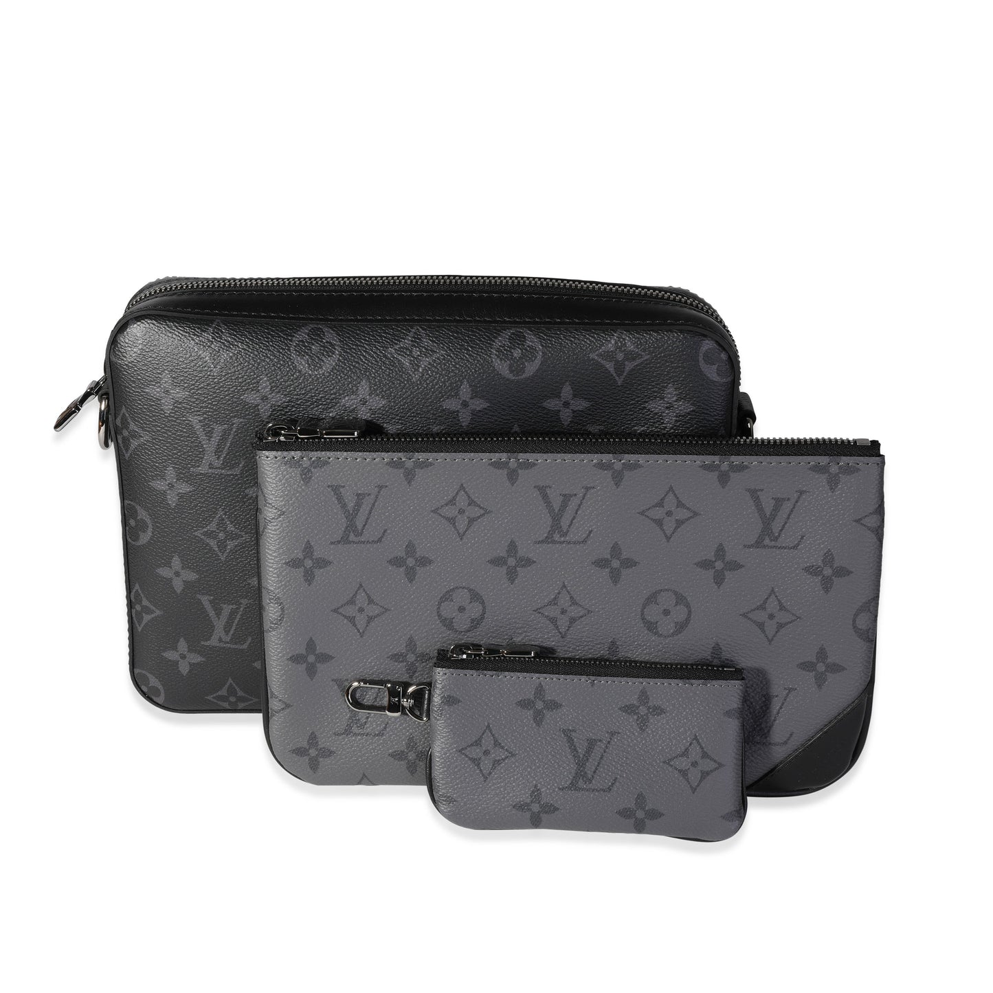 Louis Vuitton Louis Vuitton Grey Monogram Eclipse Reverse Canvas Trio Messenger Bag