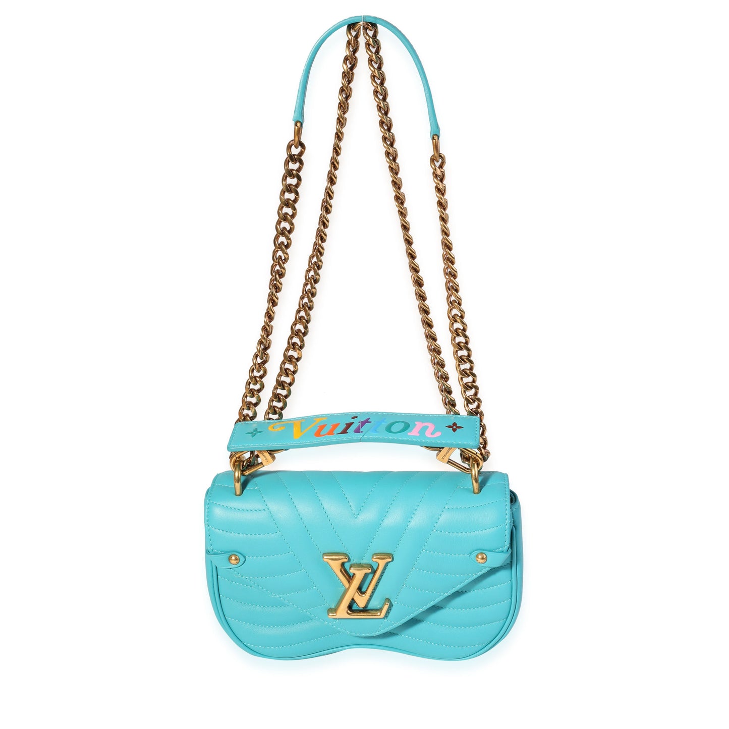 Louis Vuitton Louis Vuitton Malibu Green Calfskin New Wave Chain Bag PM