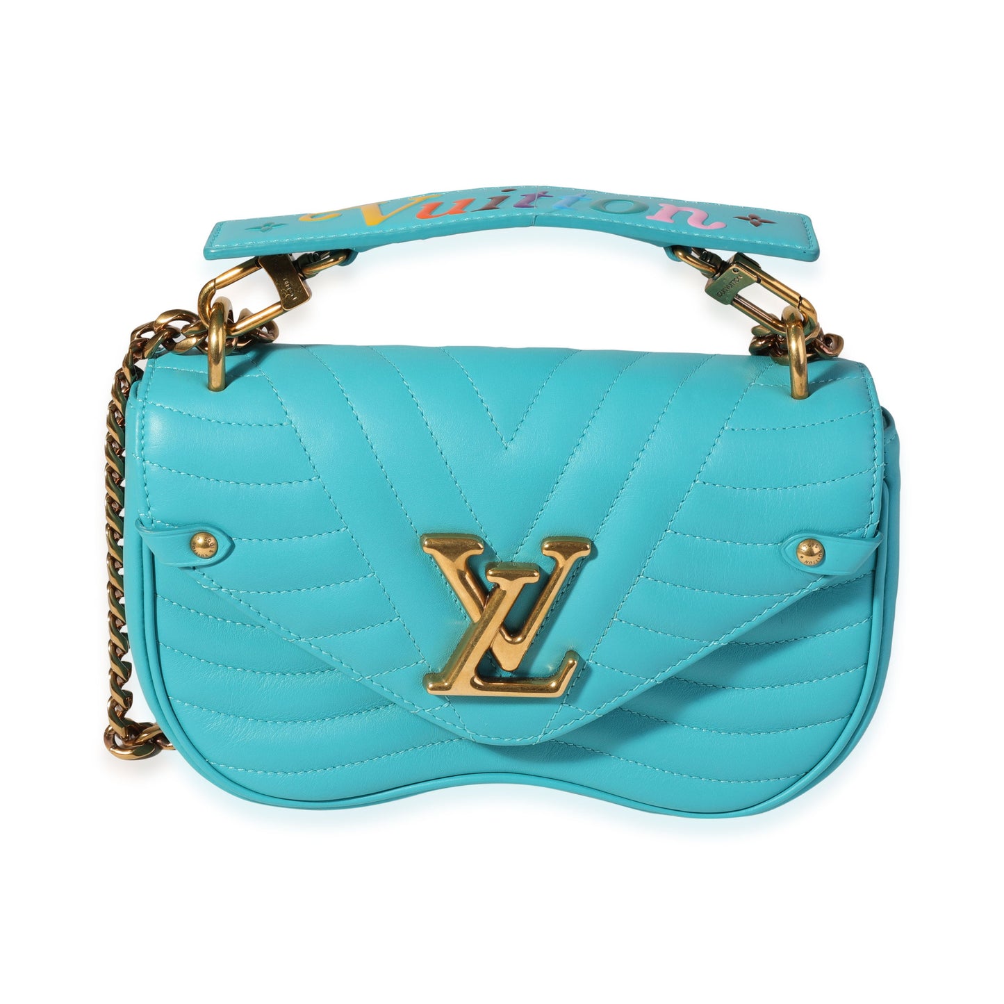 Louis Vuitton Louis Vuitton Malibu Green Calfskin New Wave Chain Bag PM