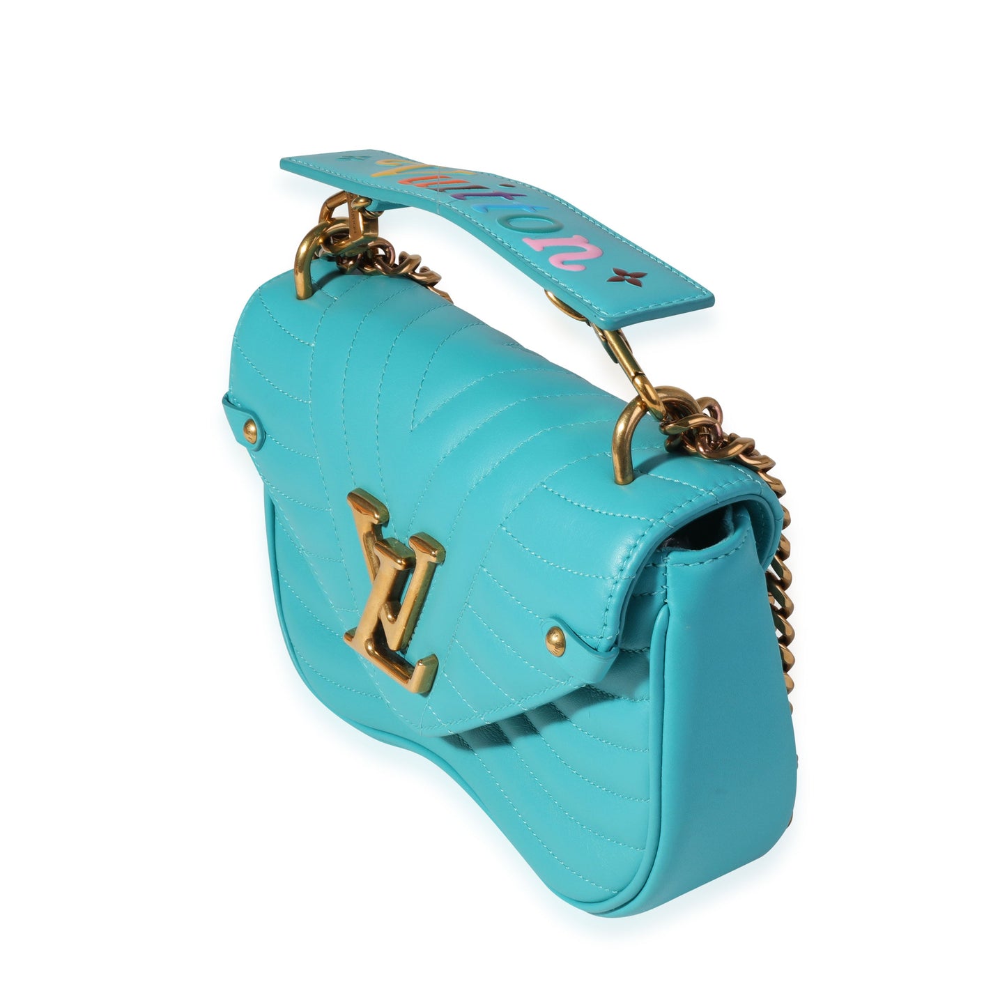 Louis Vuitton Louis Vuitton Malibu Green Calfskin New Wave Chain Bag PM