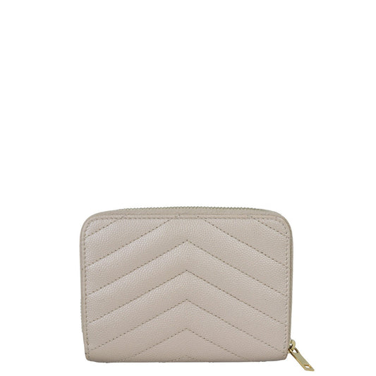 Saint Laurent Cassandre Zip Around Compact Wallet