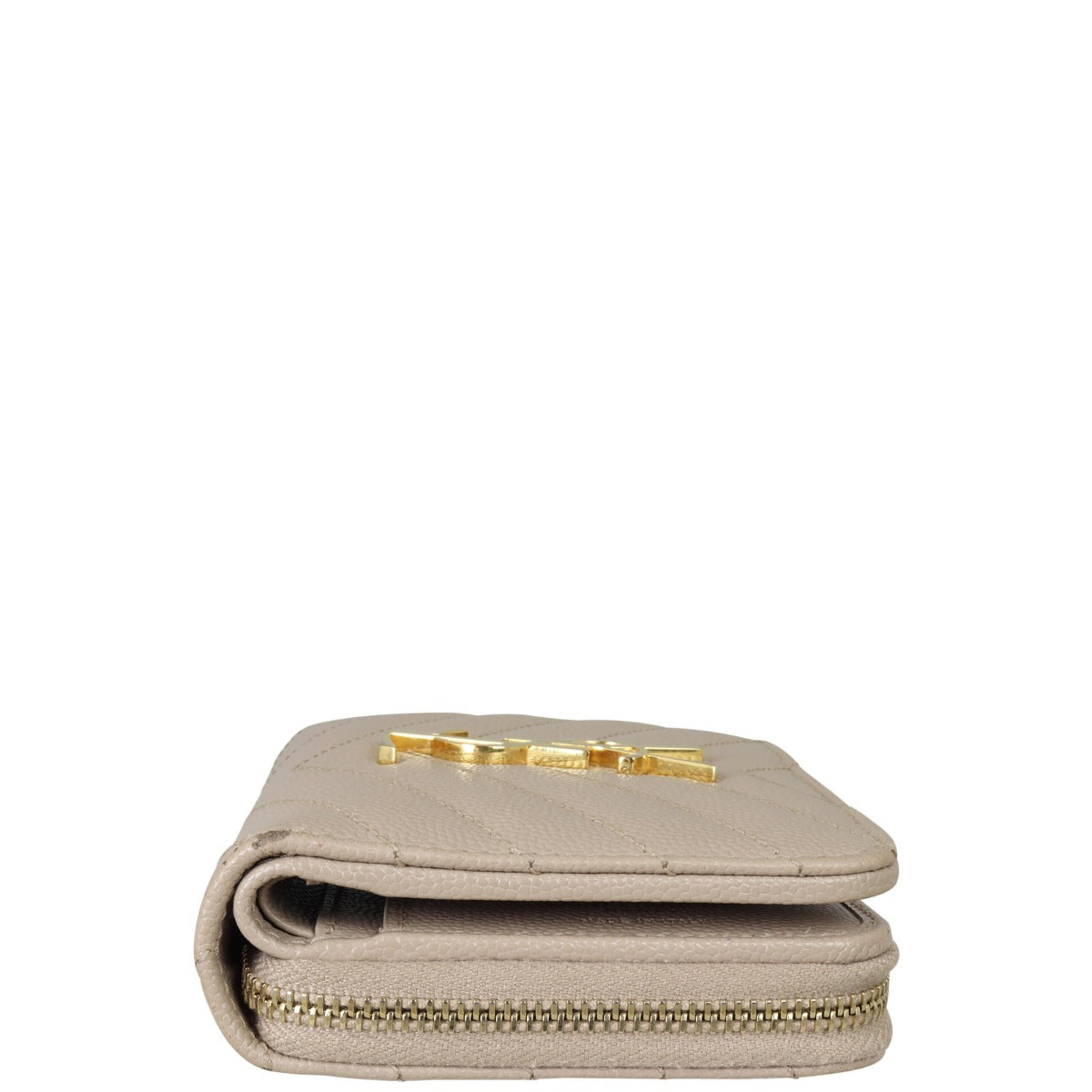 Saint Laurent Cassandre Zip Around Compact Wallet