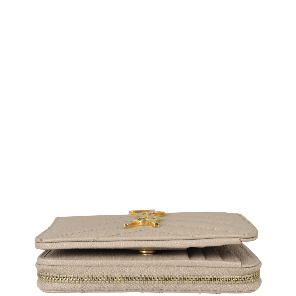 Saint Laurent Cassandre Zip Around Compact Wallet