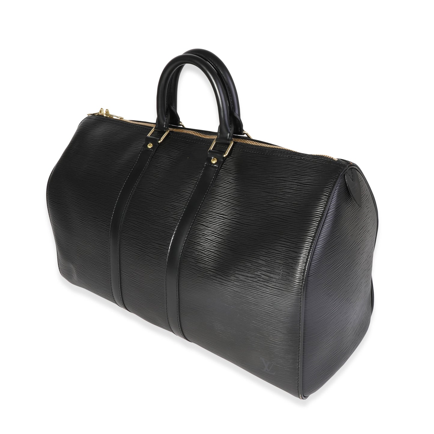 Louis Vuitton Louis Vuitton Black Epi Leather Keepall 45