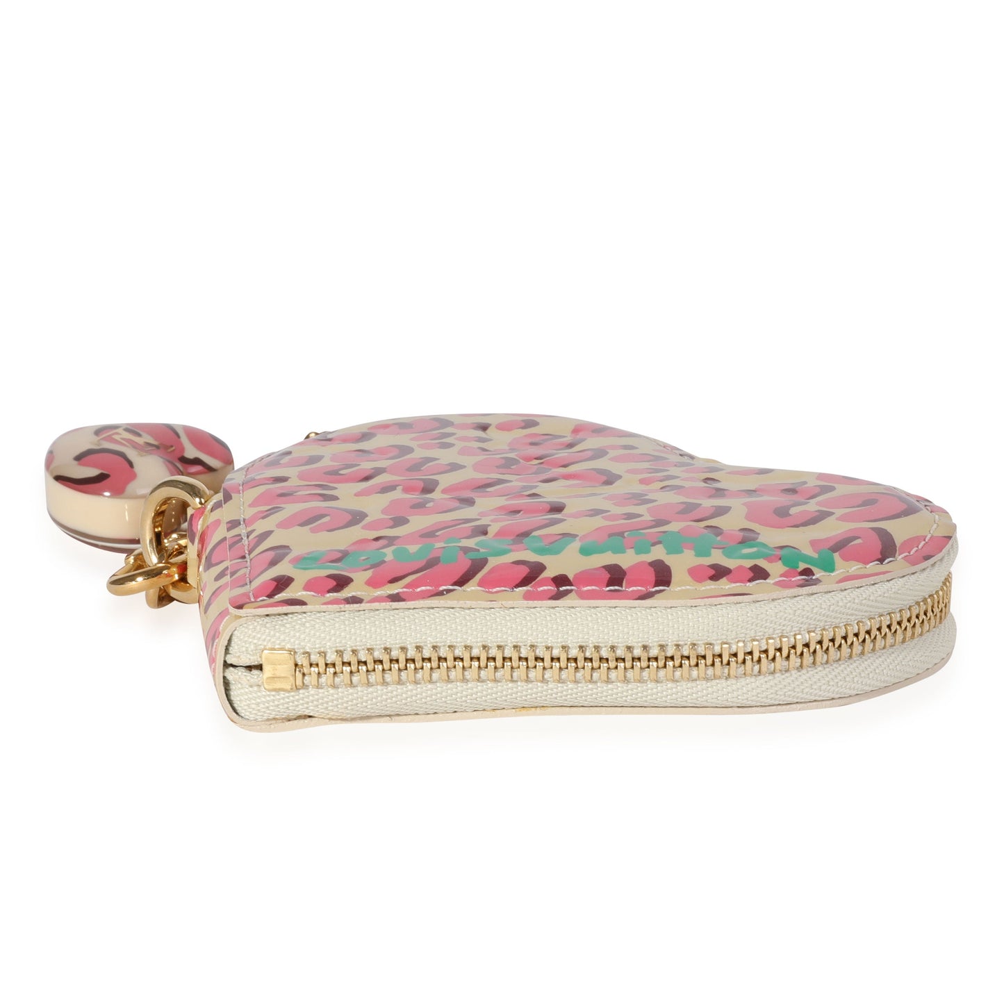 Louis Vuitton Louis Vuitton x Stephen Sprouse Blanc Corail Leopard Vernis Heart Coin Purse