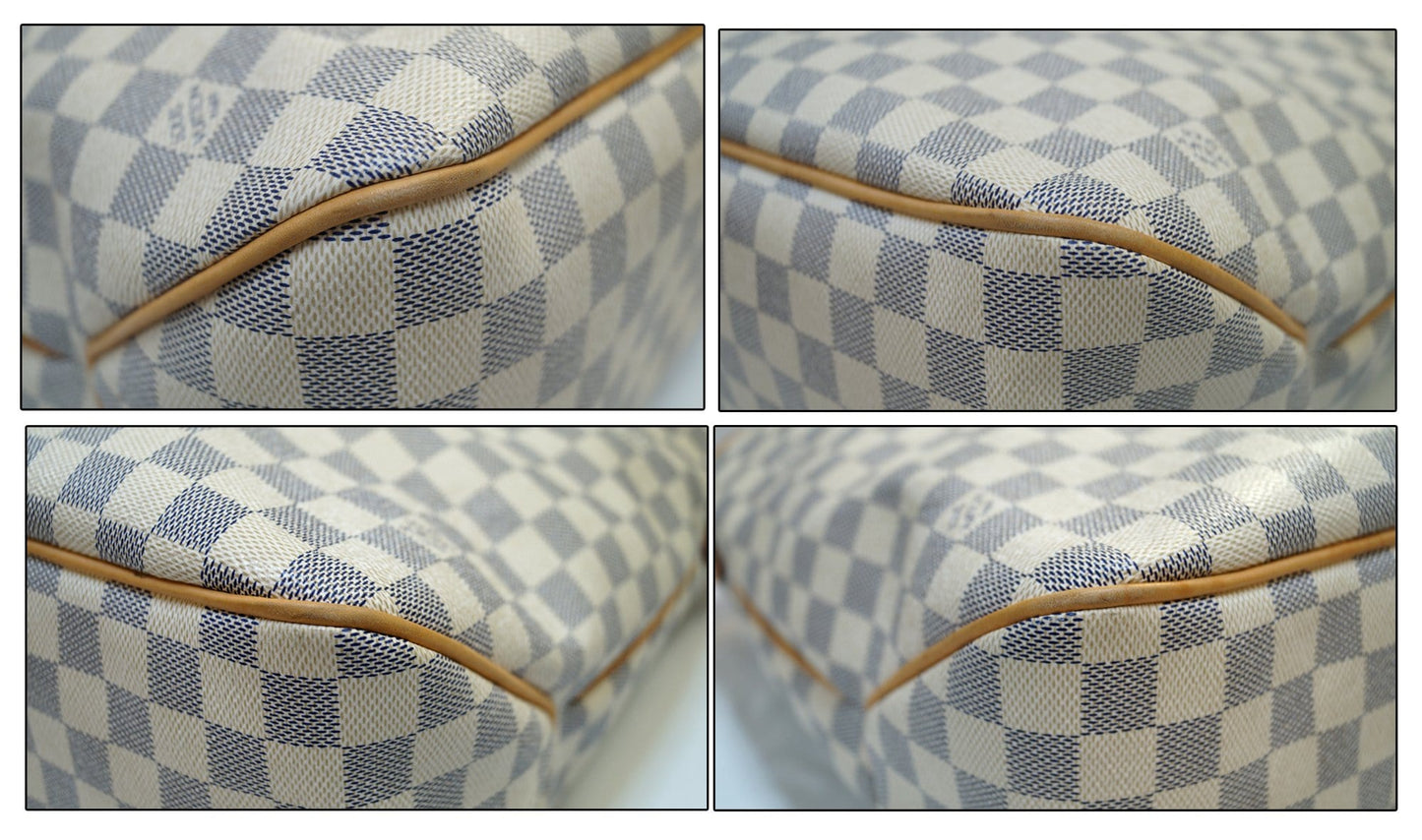 LOUIS VUITTON Damier Azur Rose Ballerine Delightful MM NM Hobo Bag